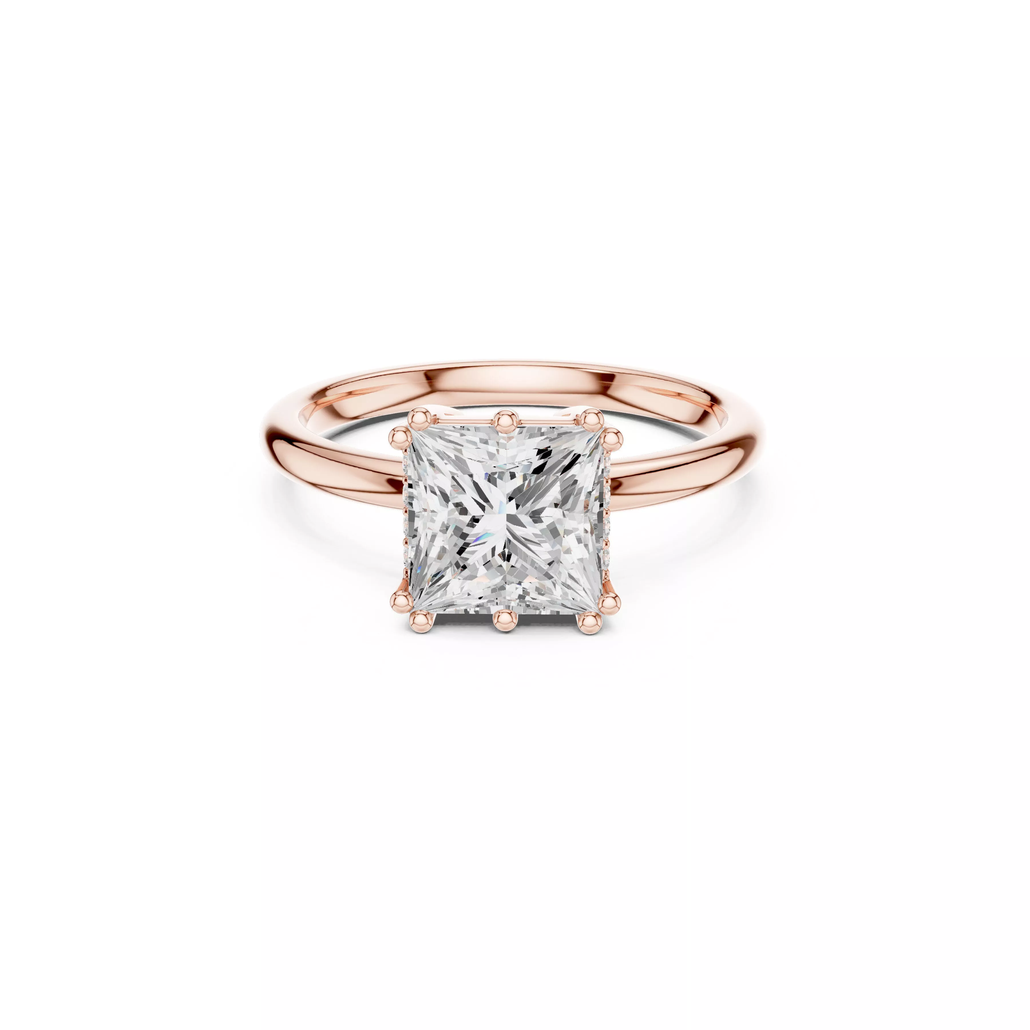 Custom Fine Jewelry Diamond Ring Gold Band STL 3DM 929 3D print model