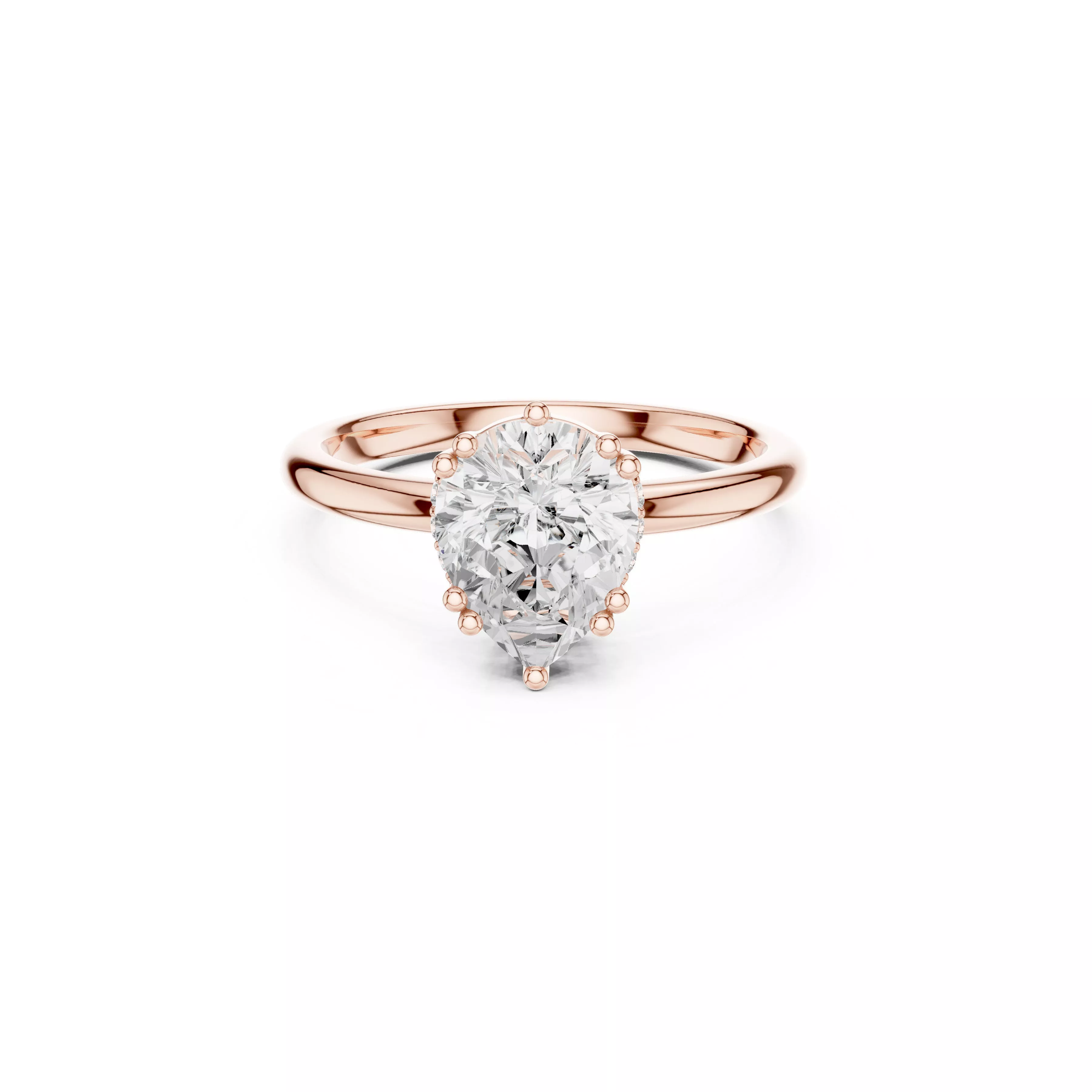 Custom Fine Jewelry Diamond Ring Gold Band STL 3DM 928 3D print model