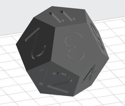 12 sided dice Free 3D print model
