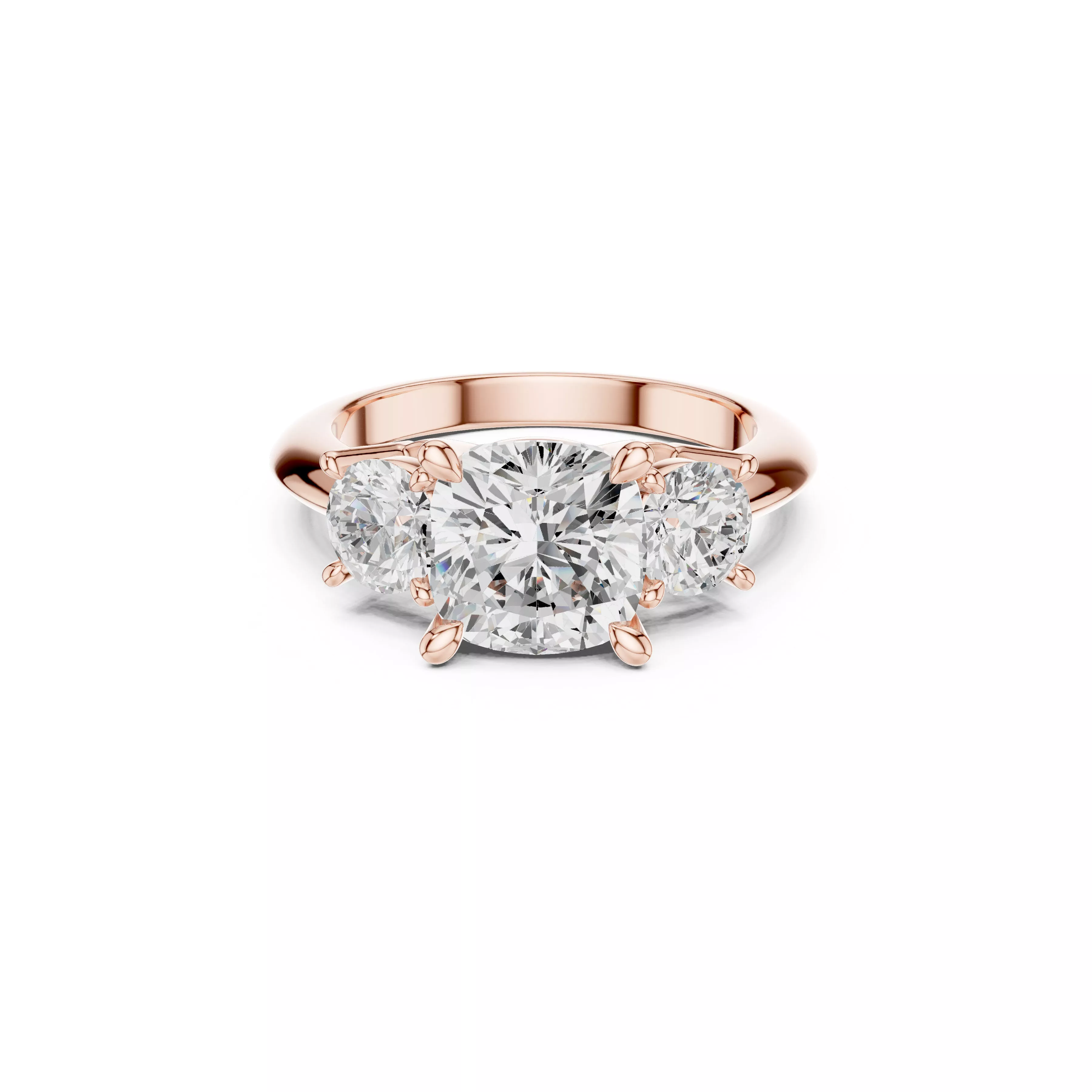 Custom Fine Jewelry Diamond Ring Gold Band STL 3DM 900 3D print model