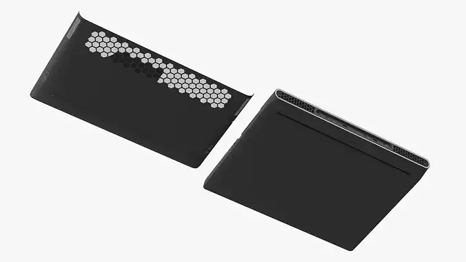 Disassembled High-Performance Laptop with Cooling Fans 3D model 4
