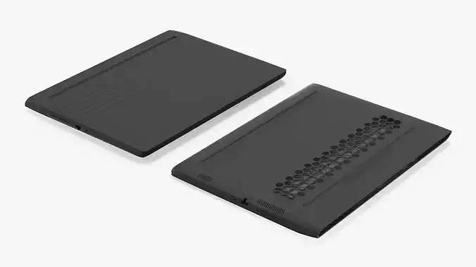 Disassembled High-Performance Laptop with Cooling Fans 3D model 5