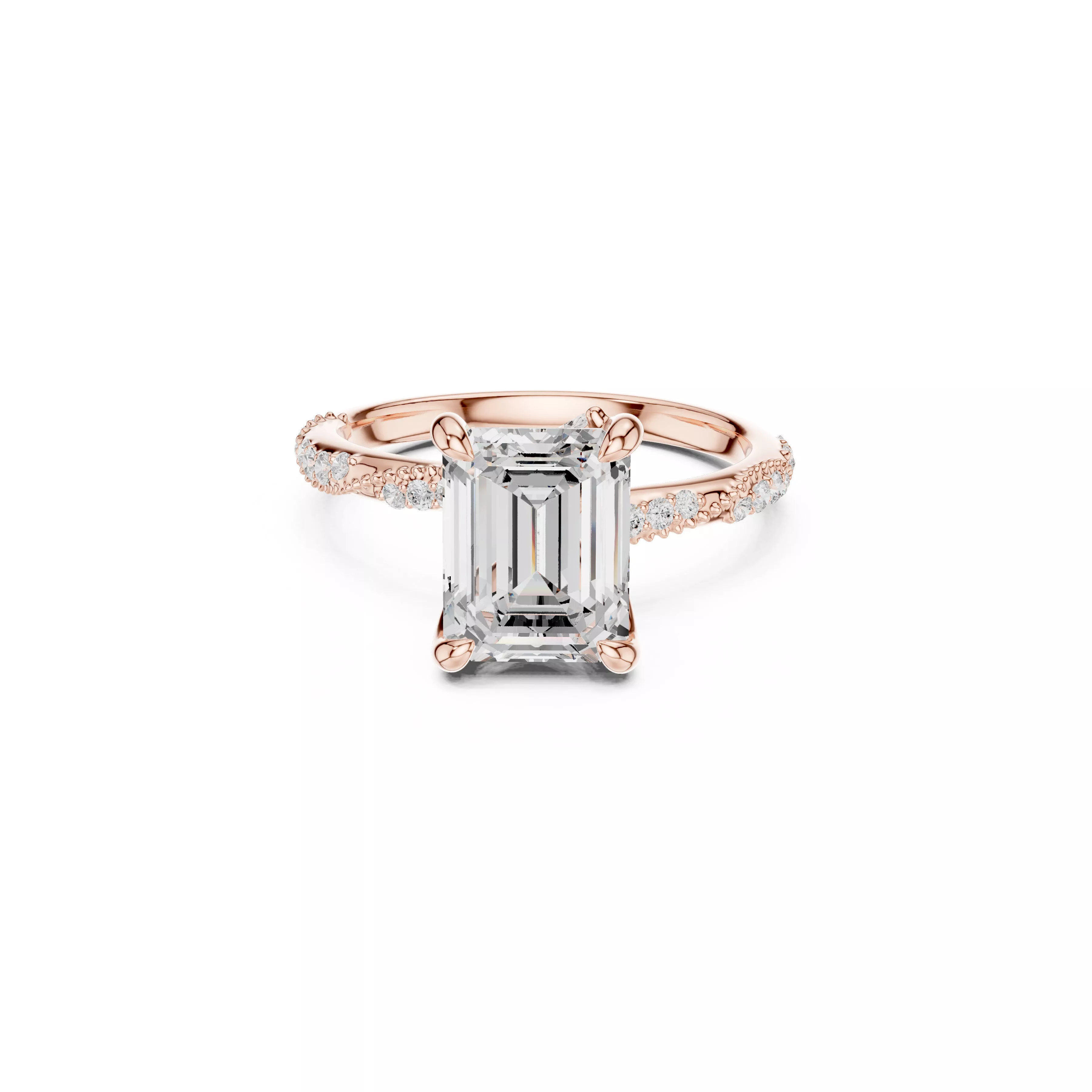 Custom Fine Jewelry Diamond Ring Gold Band STL 3DM 898 3D print model