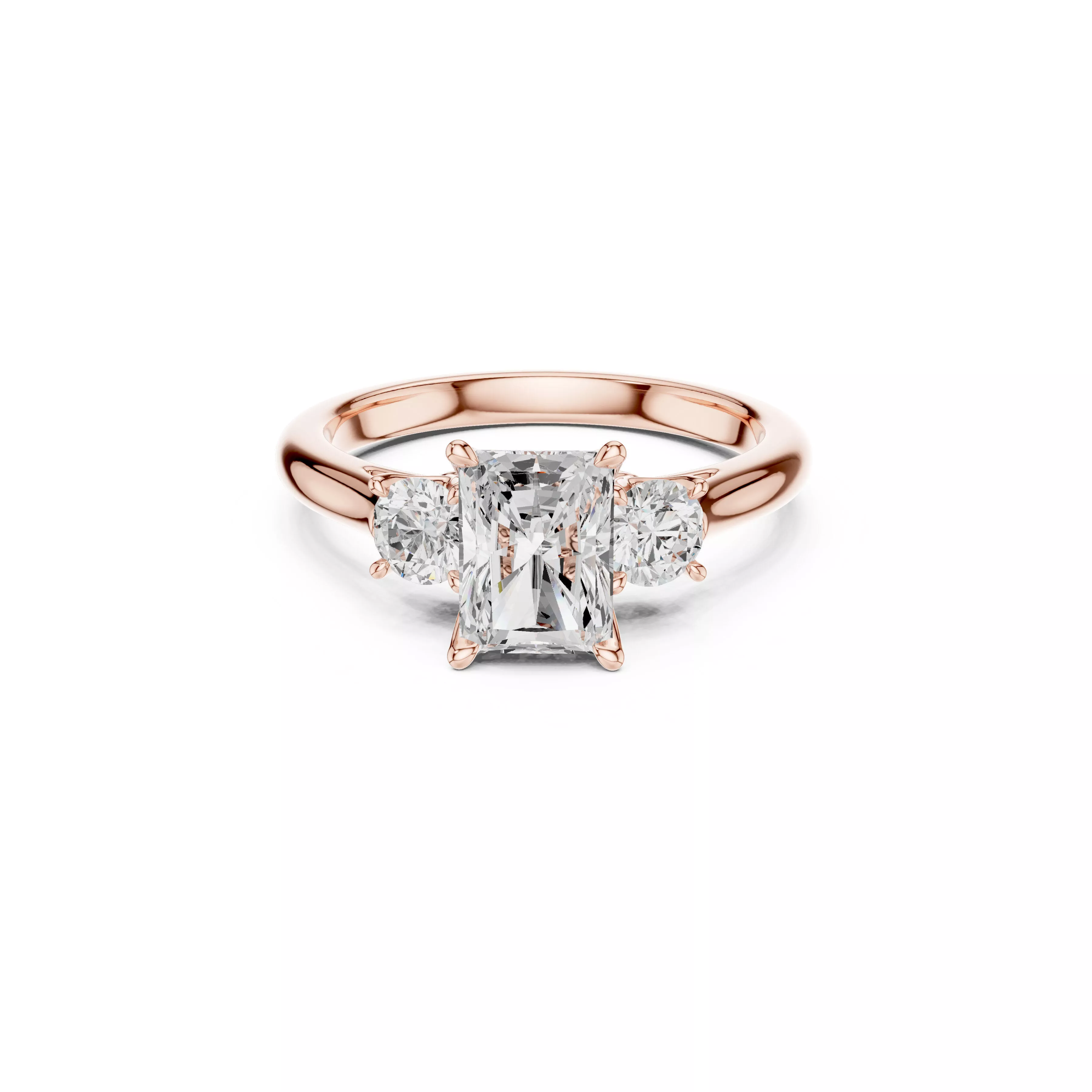 Custom Fine Jewelry Diamond Ring Gold Band STL 3DM 896 3D print model