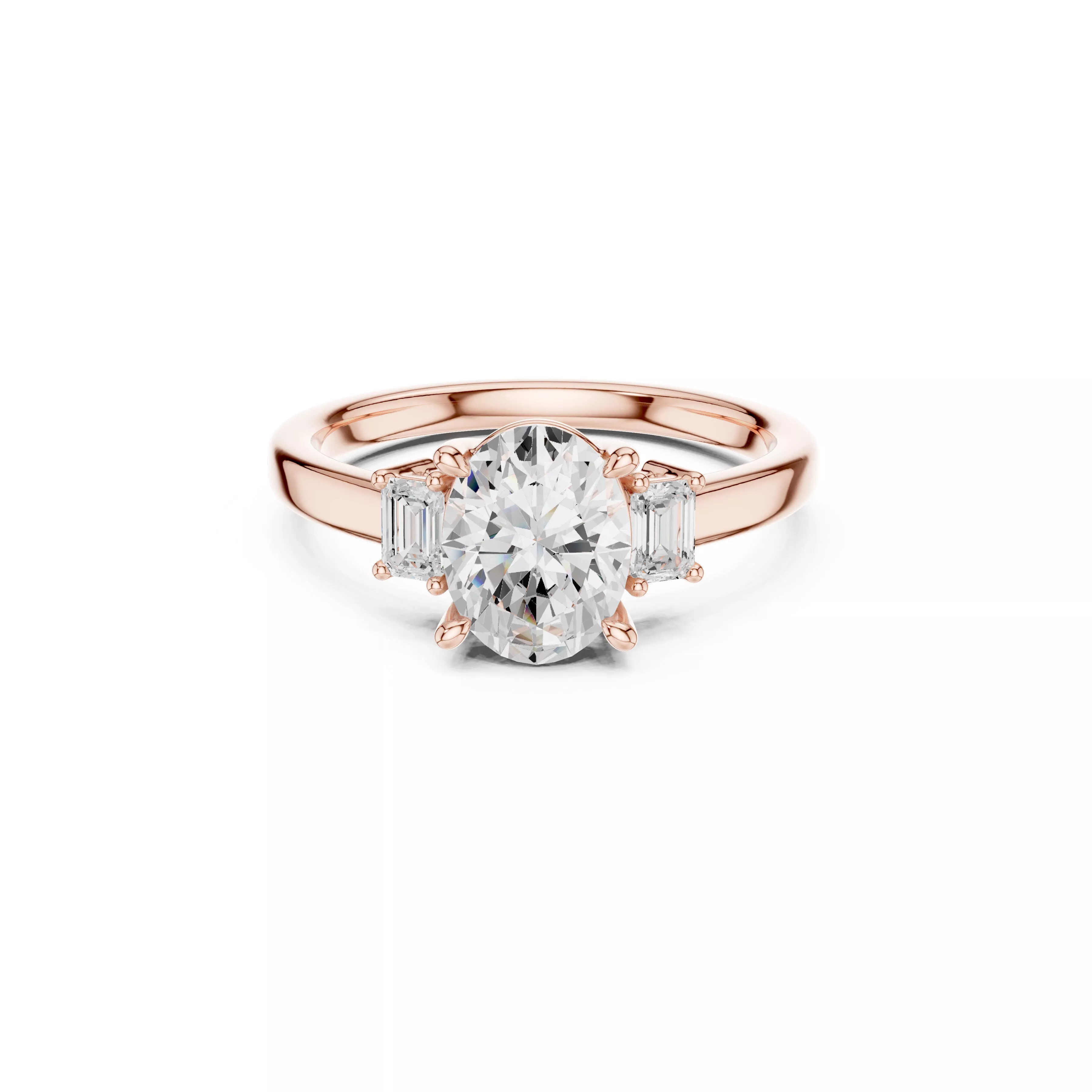 Custom Fine Jewelry Diamond Ring Gold Band STL 3DM 869 3D print model