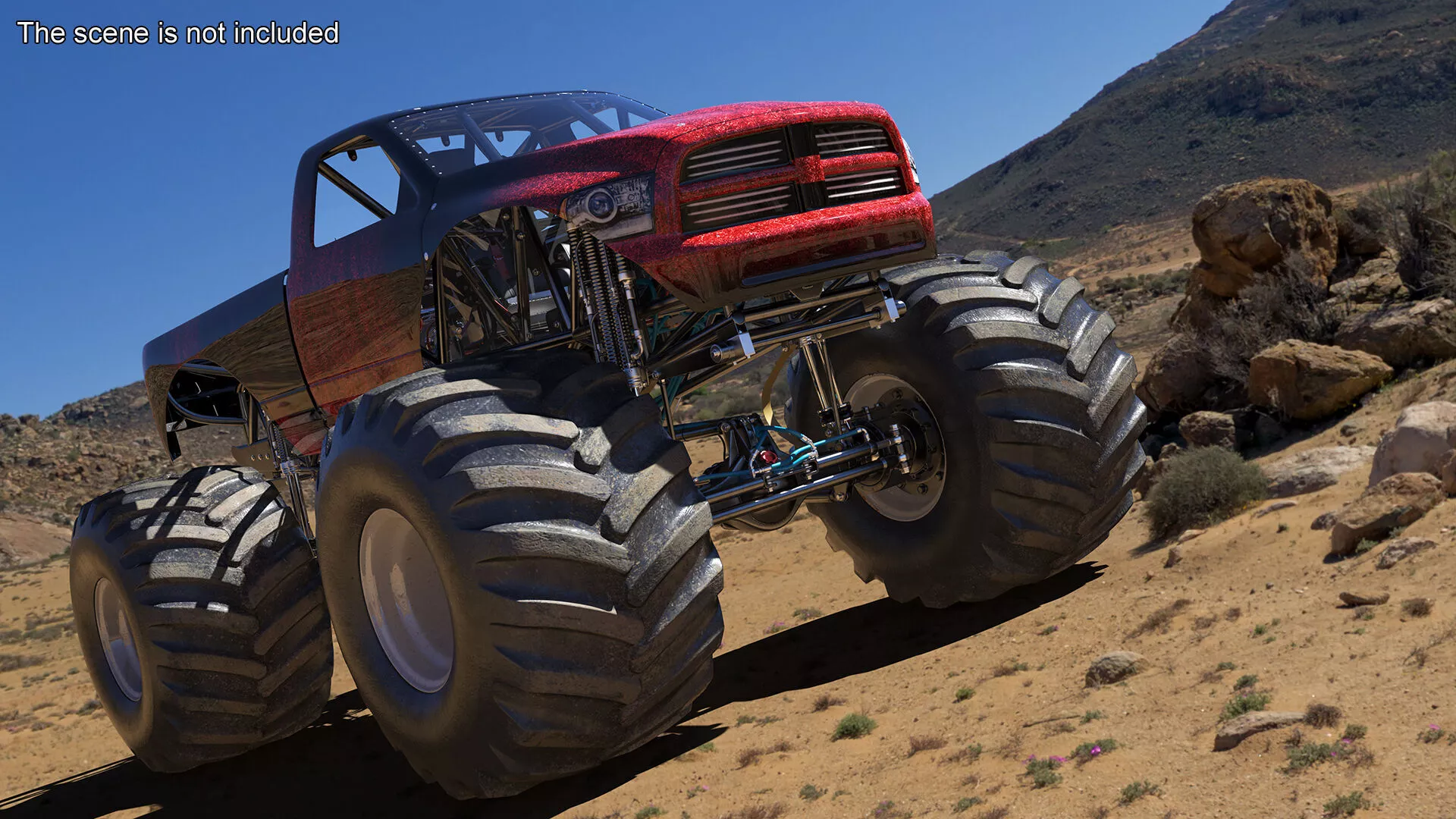 Monster Truck Rigged for Cinema 4D 3D model