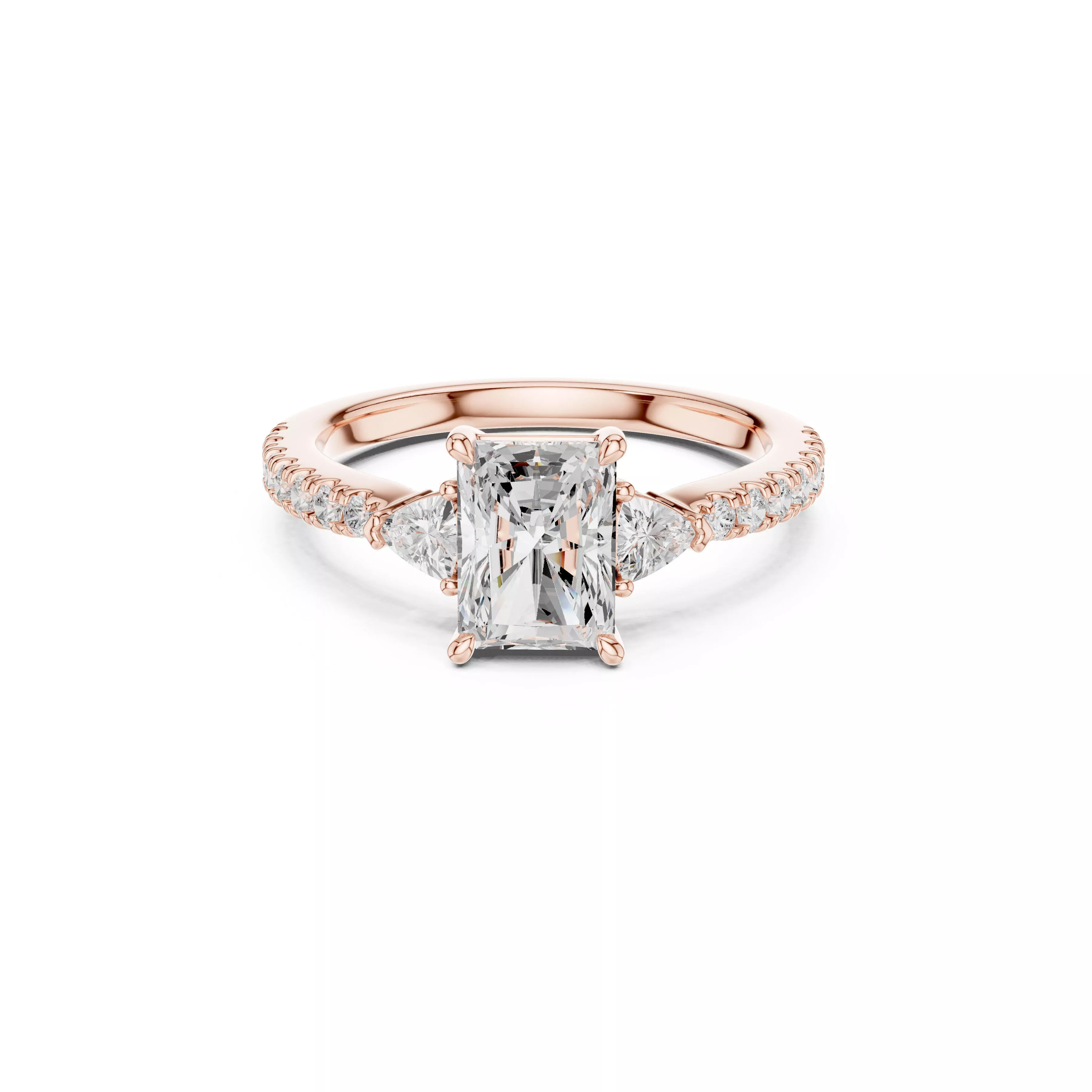 Custom Fine Jewelry Diamond Ring Gold Band STL 3DM 862 3D print model