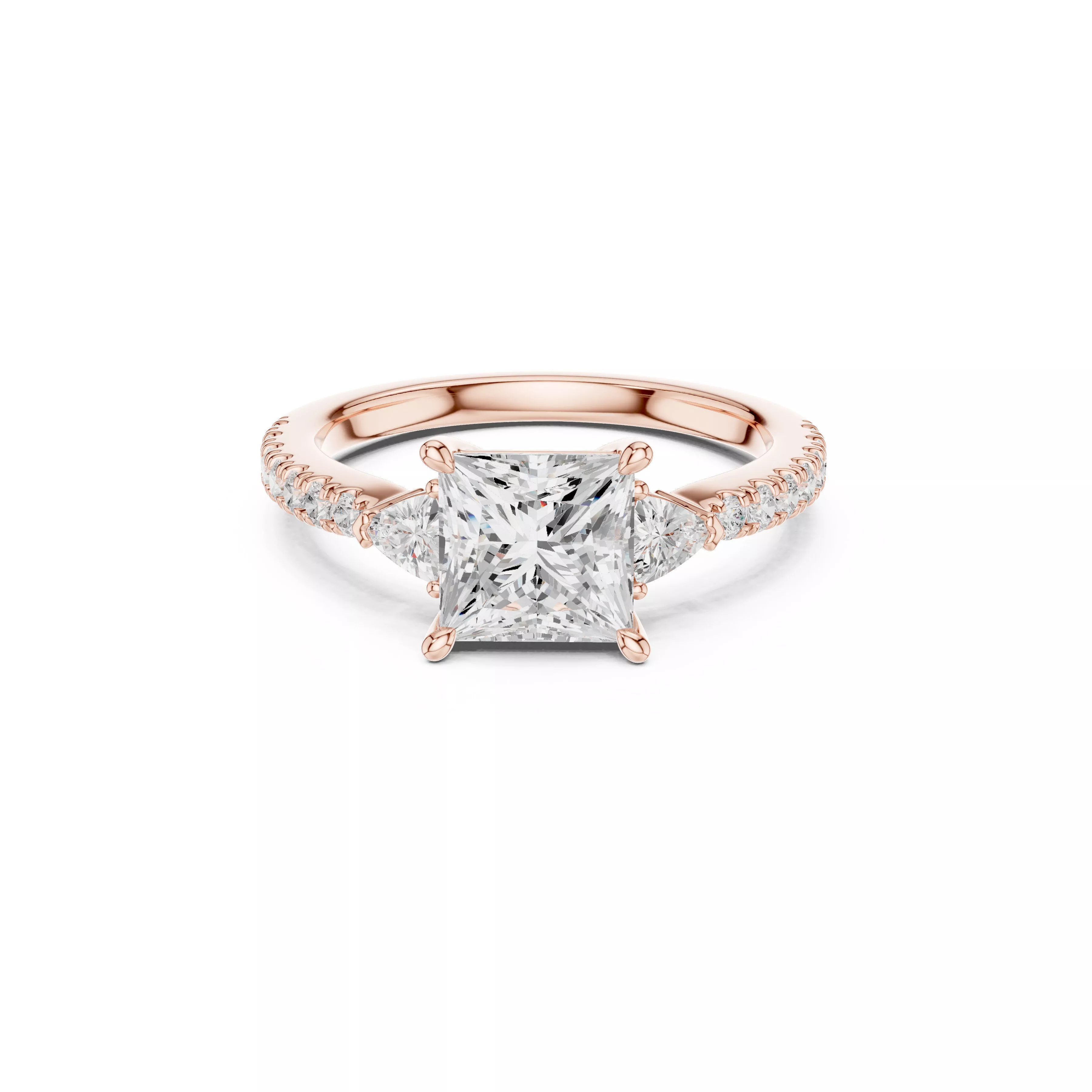 Custom Fine Jewelry Diamond Ring Gold Band STL 3DM 861 3D print model