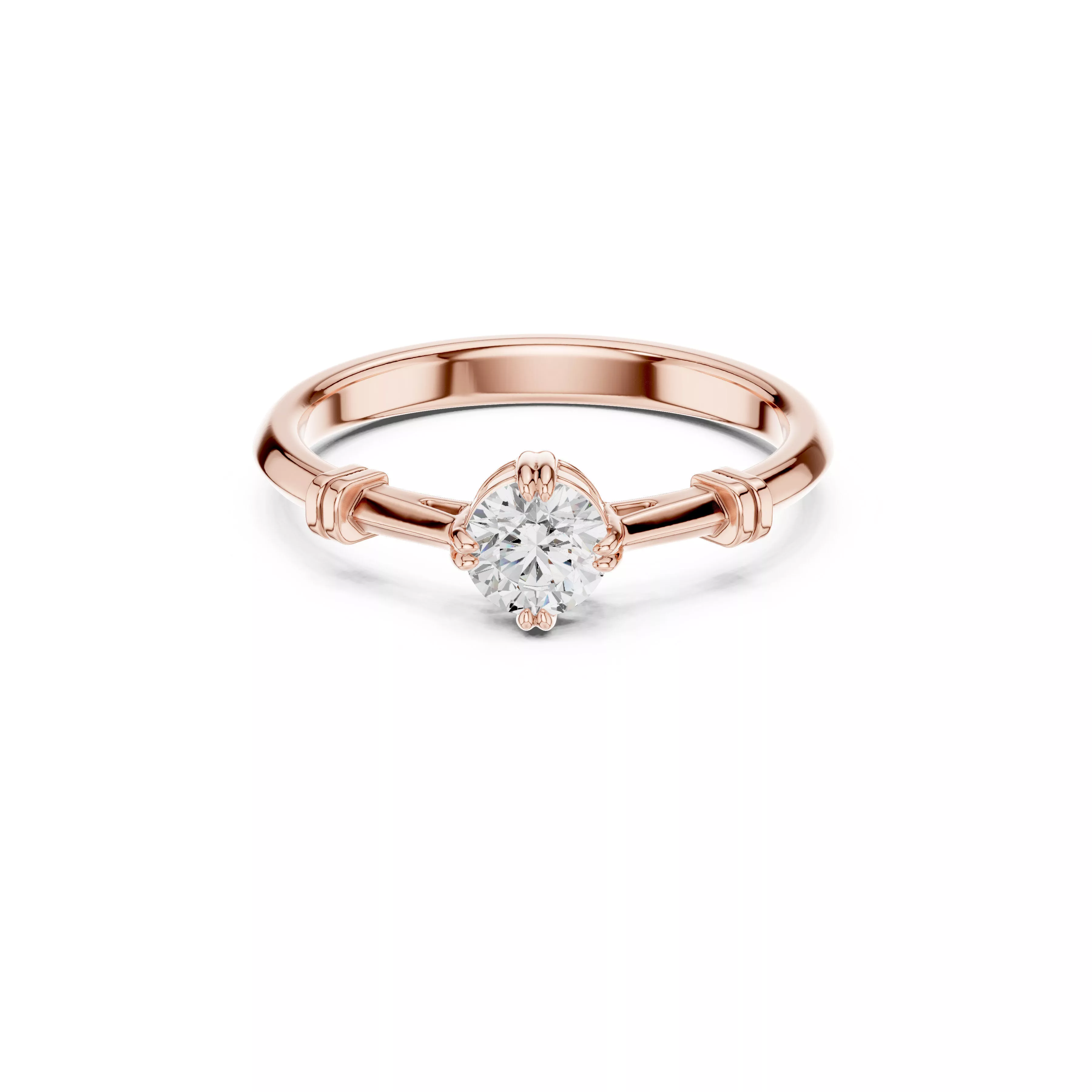 Custom Fine Jewelry Diamond Ring Gold Band STL 3DM 796 3D print model
