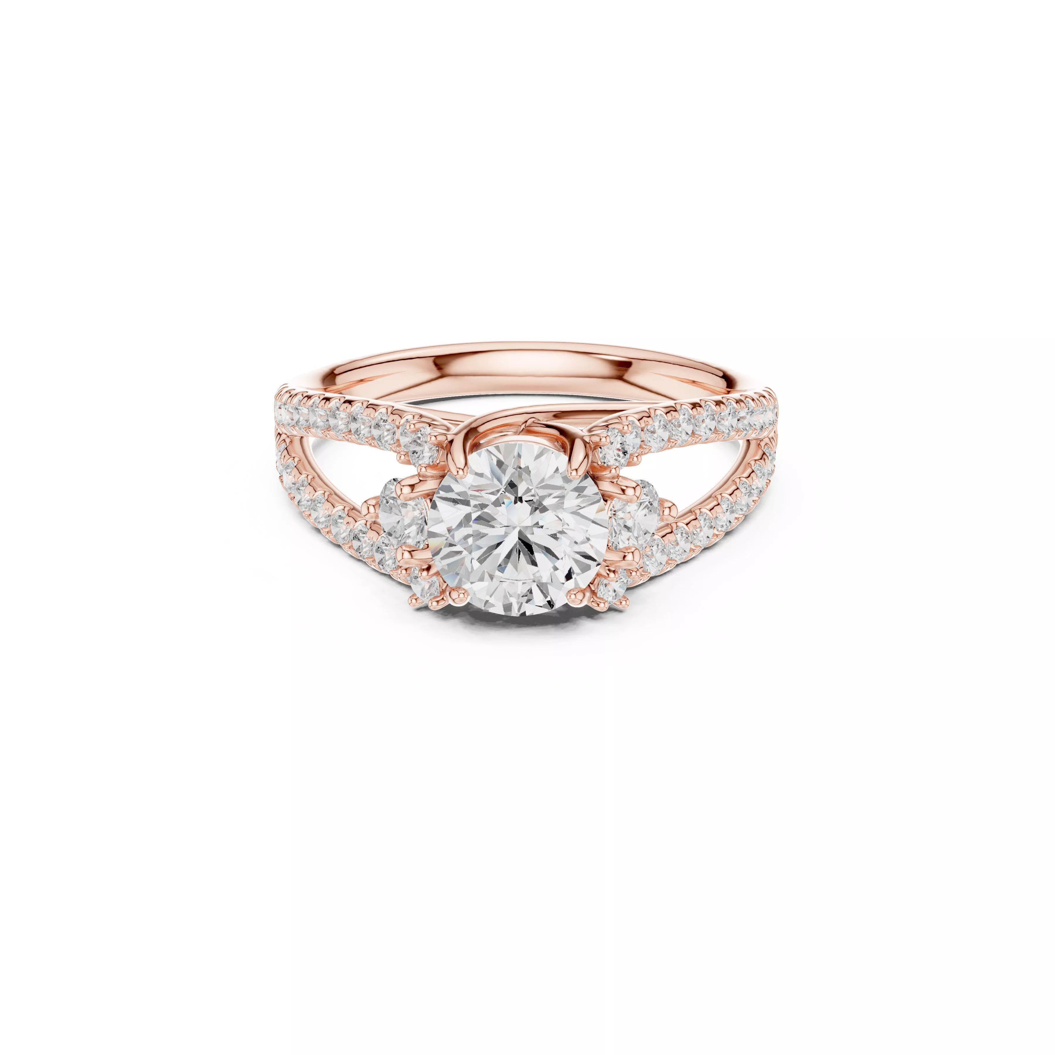 Custom Fine Jewelry Diamond Ring Gold Band STL 3DM 794 3D print model
