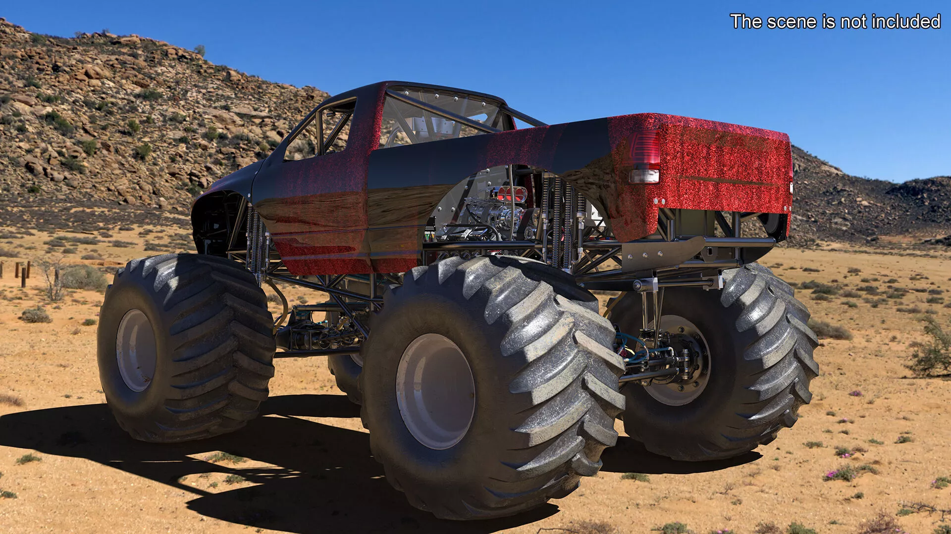 Monster Truck Rigged for Maya 3D model