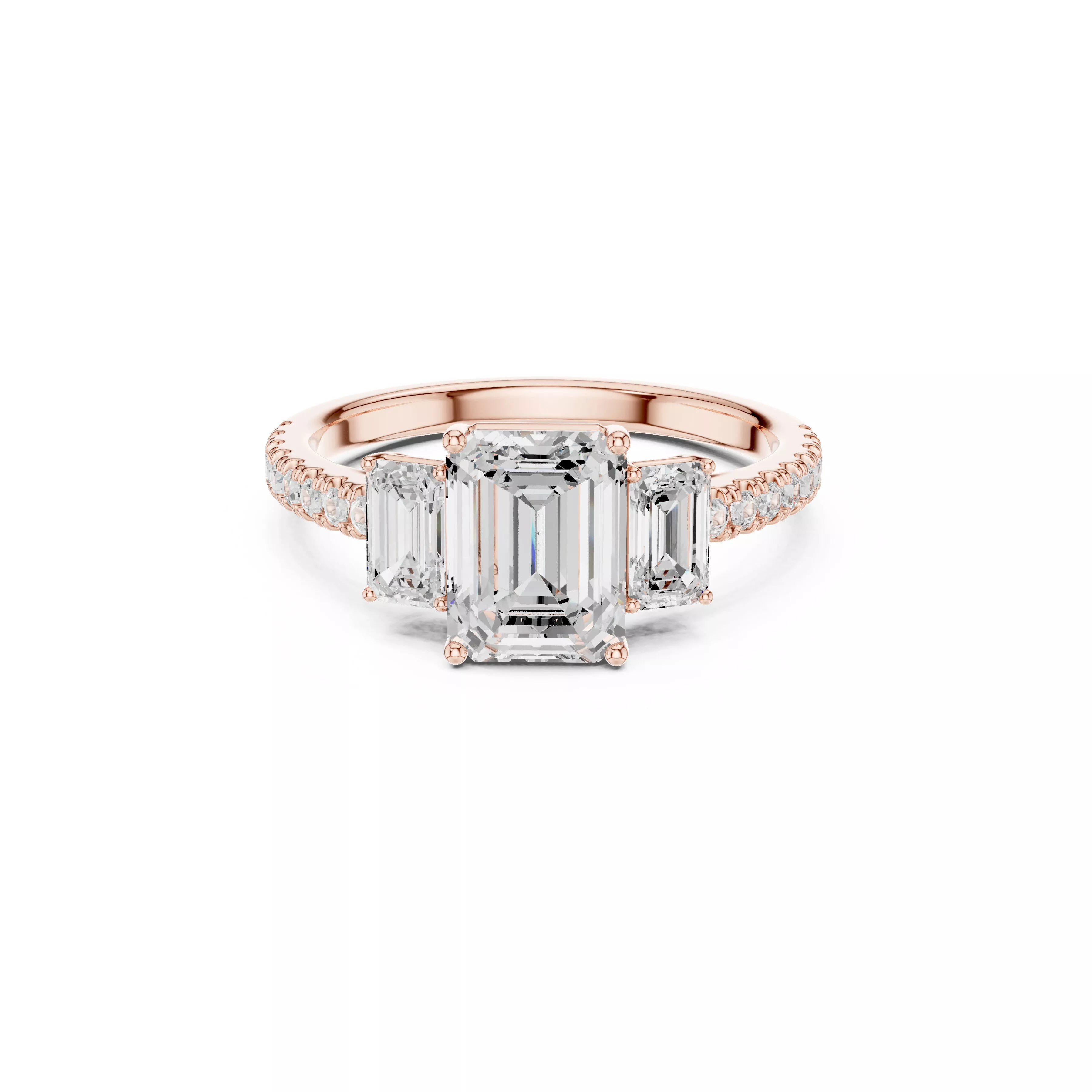 Custom Fine Jewelry Diamond Ring Gold Band STL 3DM 790 3D print model