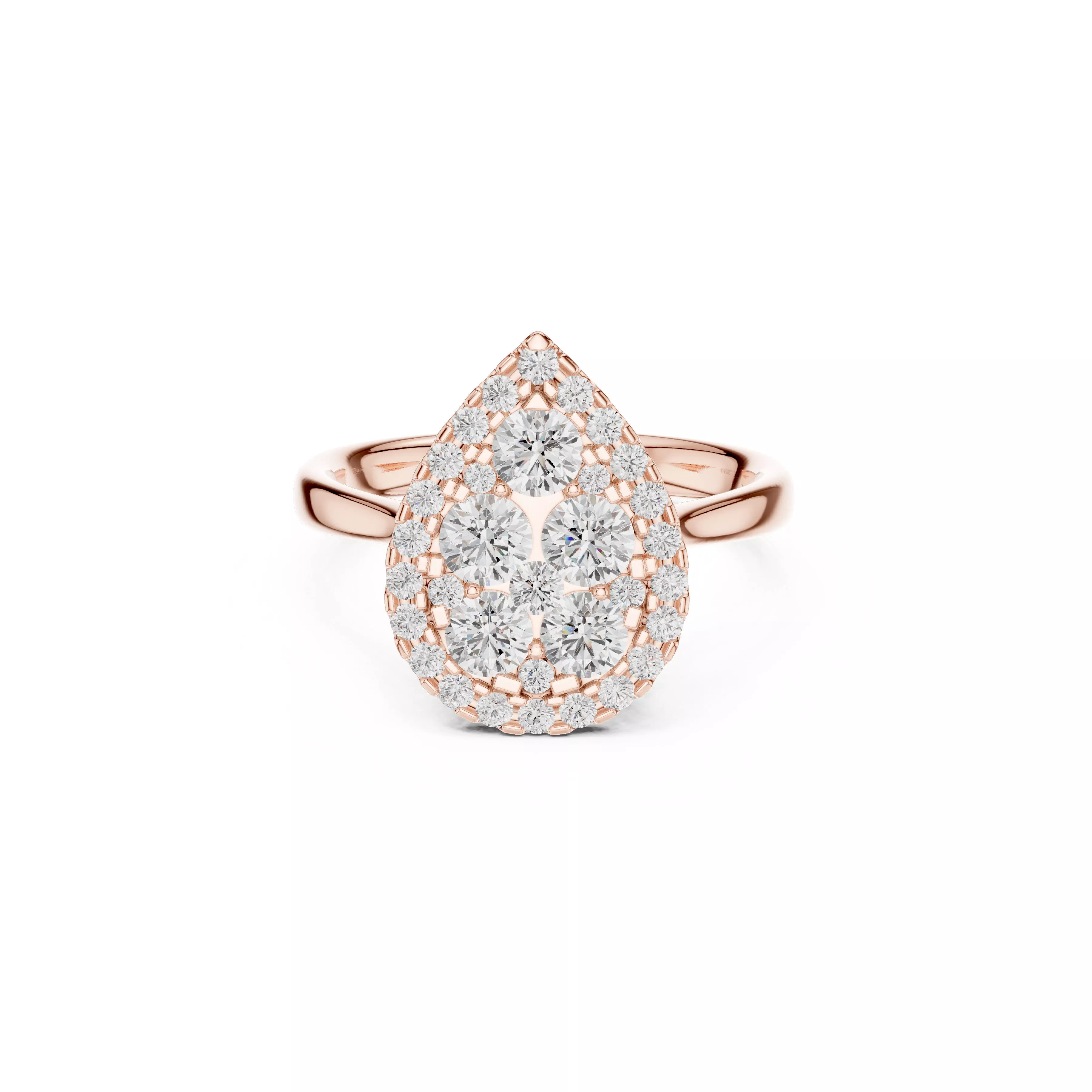 Custom Fine Jewelry Diamond Ring Gold Band STL 3DM 785 3D print model