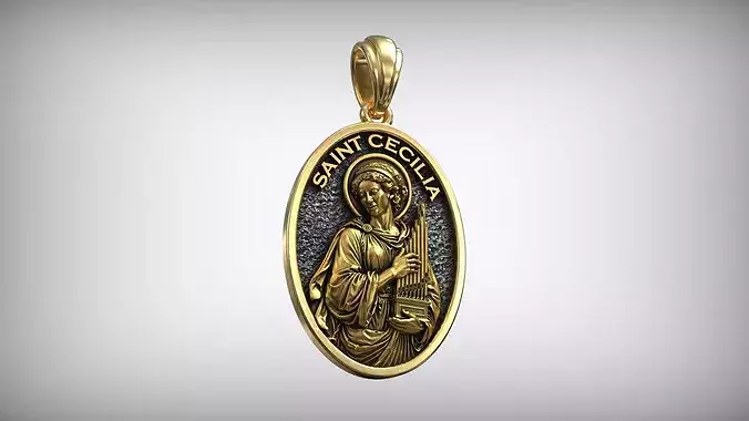Saint Cecilia Christian Patron of Music and Musicians Medal