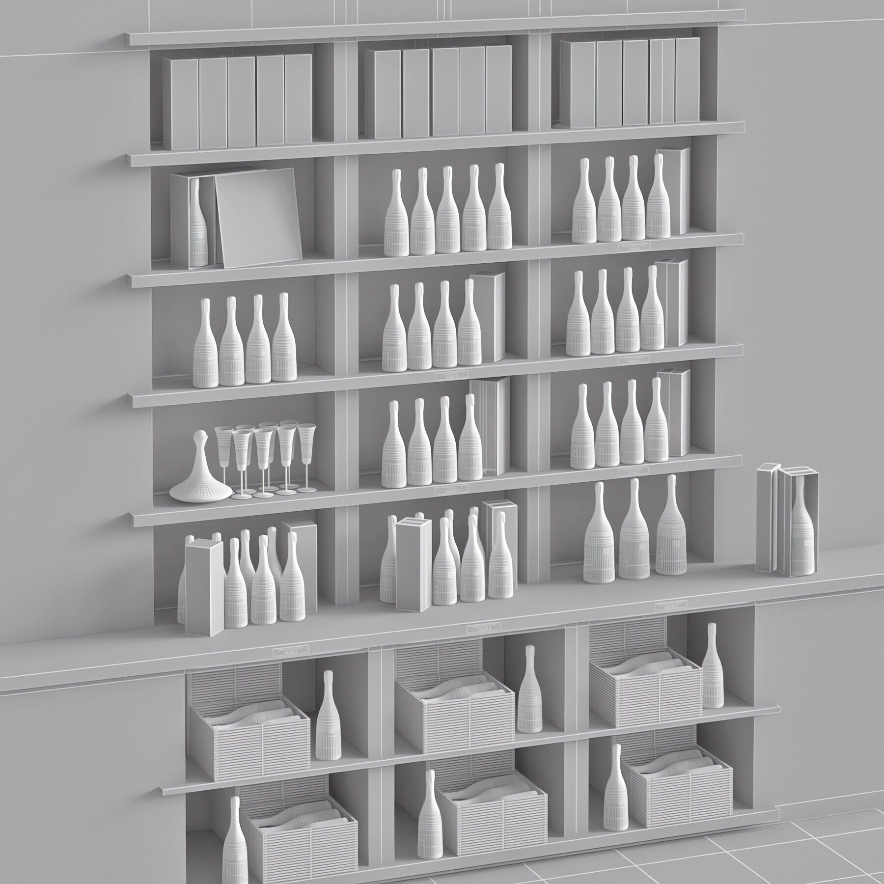 Champagne Philliponnat Collection PART A 3D model_2