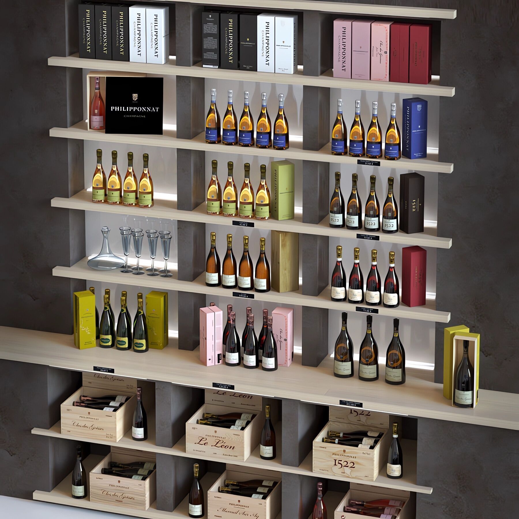 Champagne Philliponnat Collection PART A 3D model_1