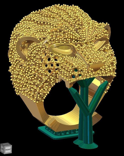 Lion Ring 3D print model