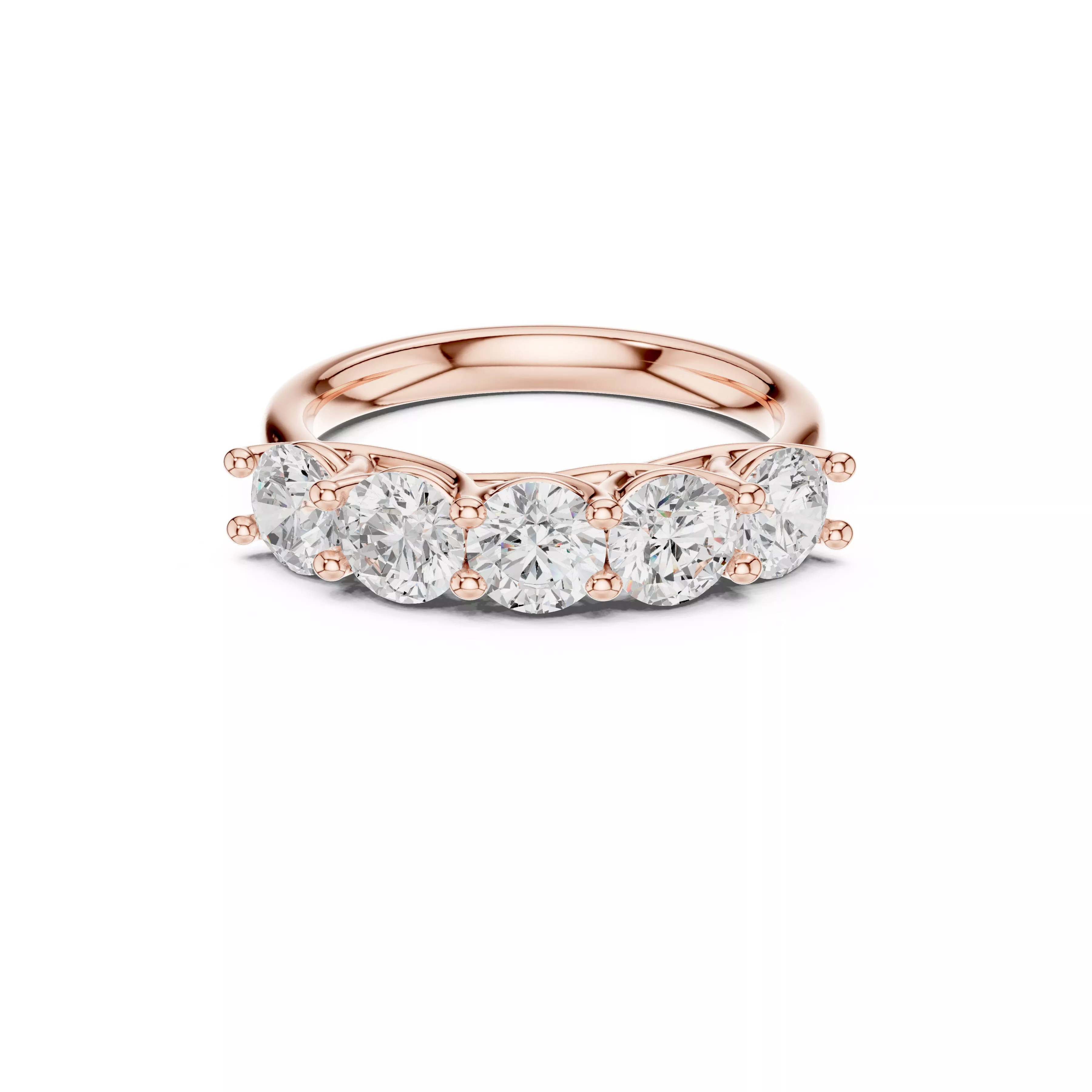 Custom Fine Jewelry Diamond Ring Gold Band STL 3DM 719 3D print model