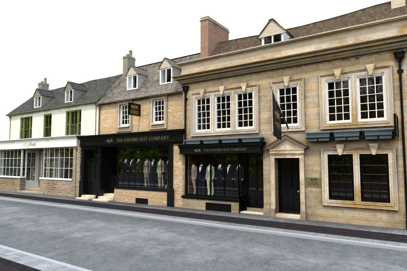 English Shops - Oxford shops 3D model