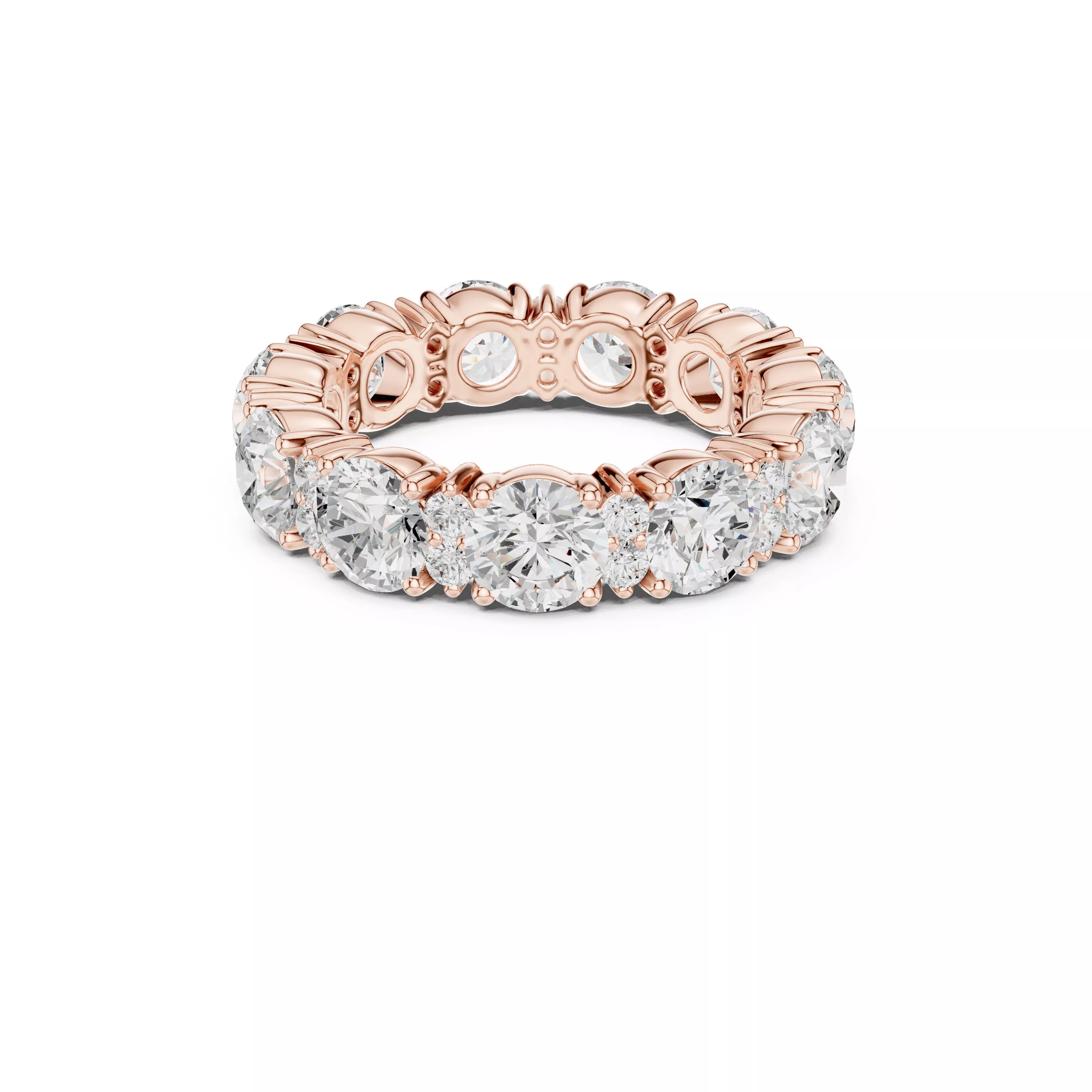 Custom Fine Jewelry Diamond Ring Gold Band STL 3DM 707 3D print model