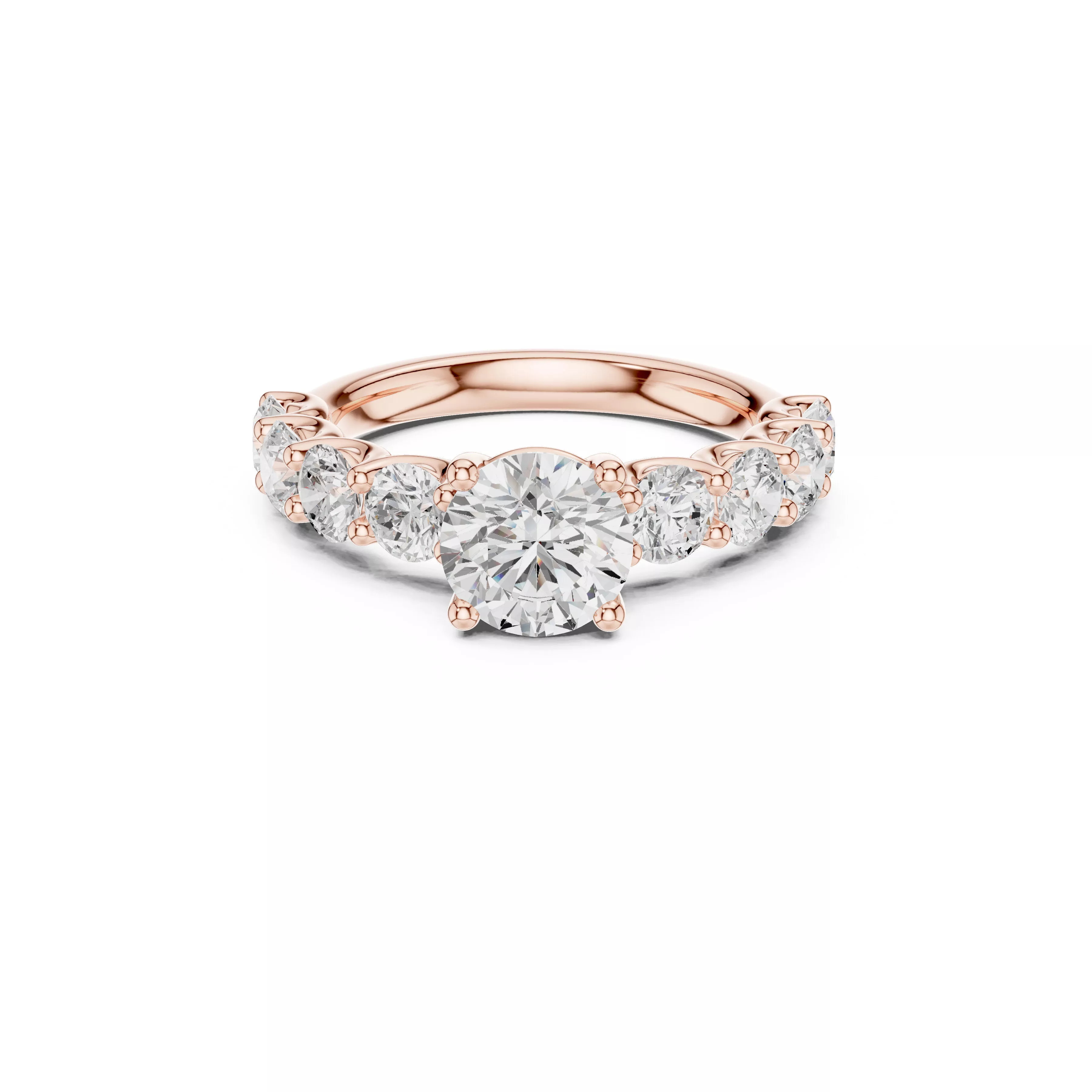 Custom Fine Jewelry Diamond Ring Gold Band STL 3DM 657 3D print model