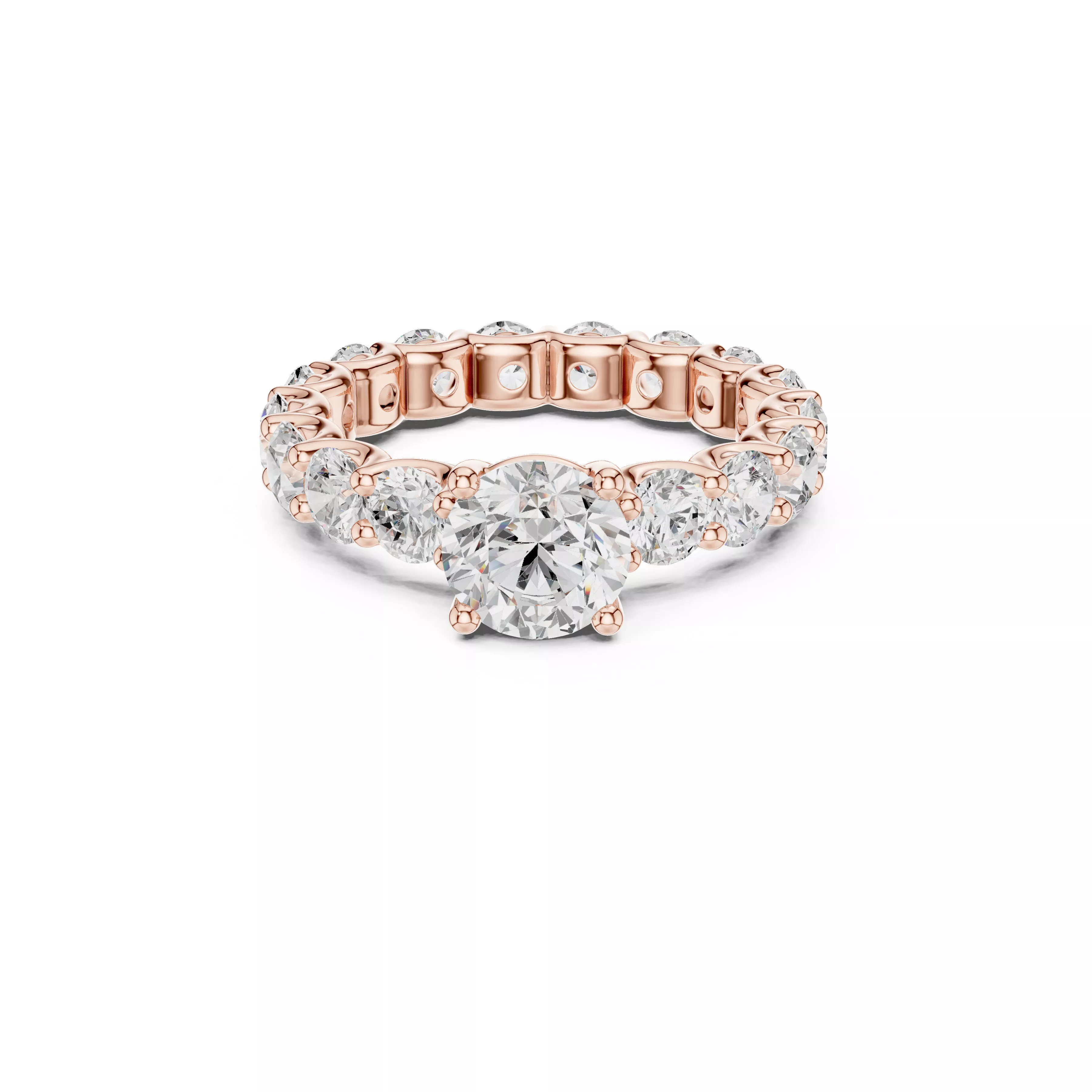 Custom Fine Jewelry Diamond Ring Gold Band STL 3DM 656 3D print model