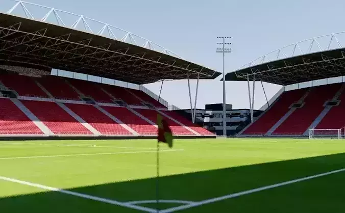 Stadion Galgenwaard - Utrecht Low-poly 3D model