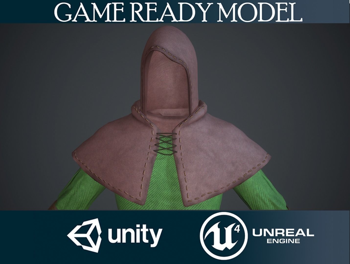 Archer cloth Low-poly 3D model_0