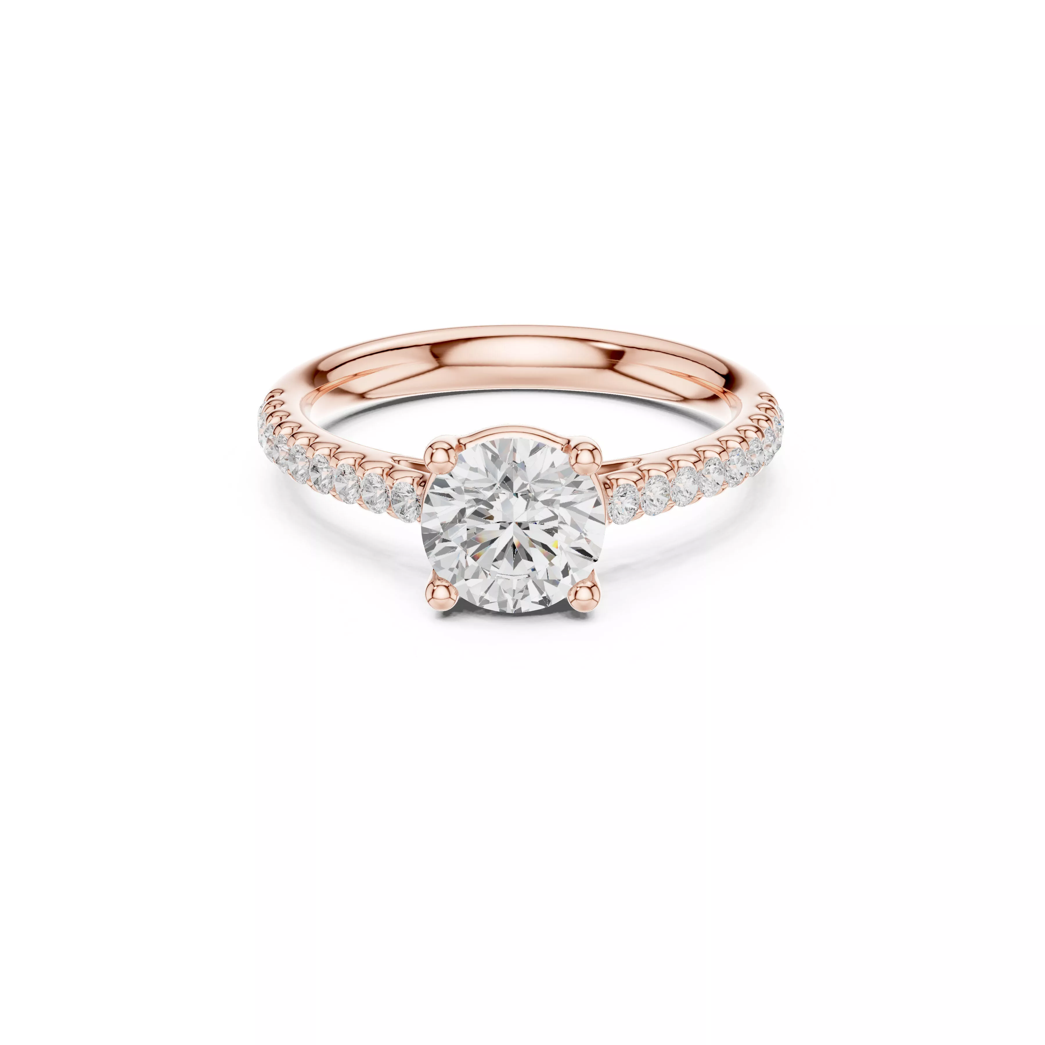 Custom Fine Jewelry Diamond Ring Gold Band STL 3DM 631 3D print model