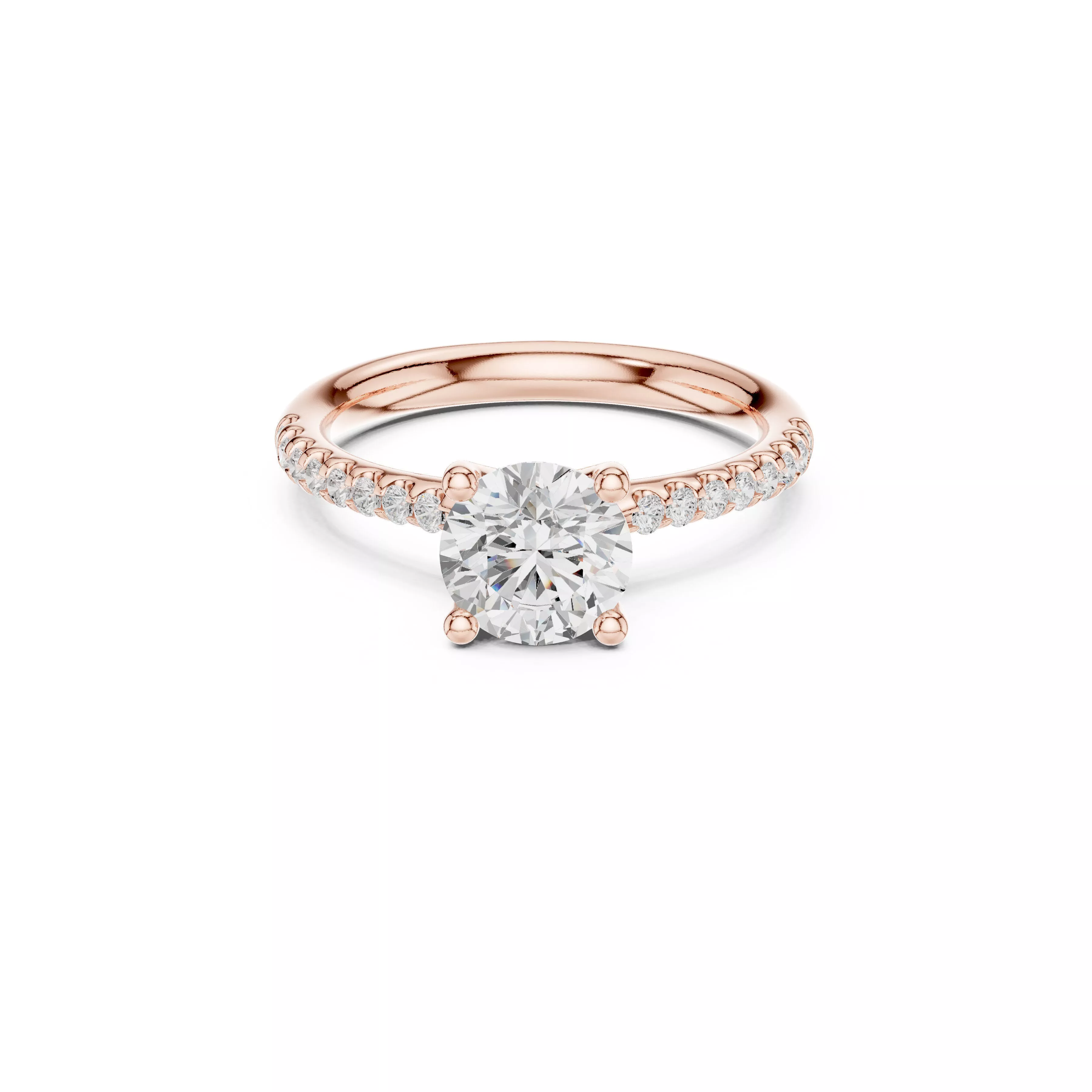 Custom Fine Jewelry Diamond Ring Gold Band STL 3DM 628 3D print model