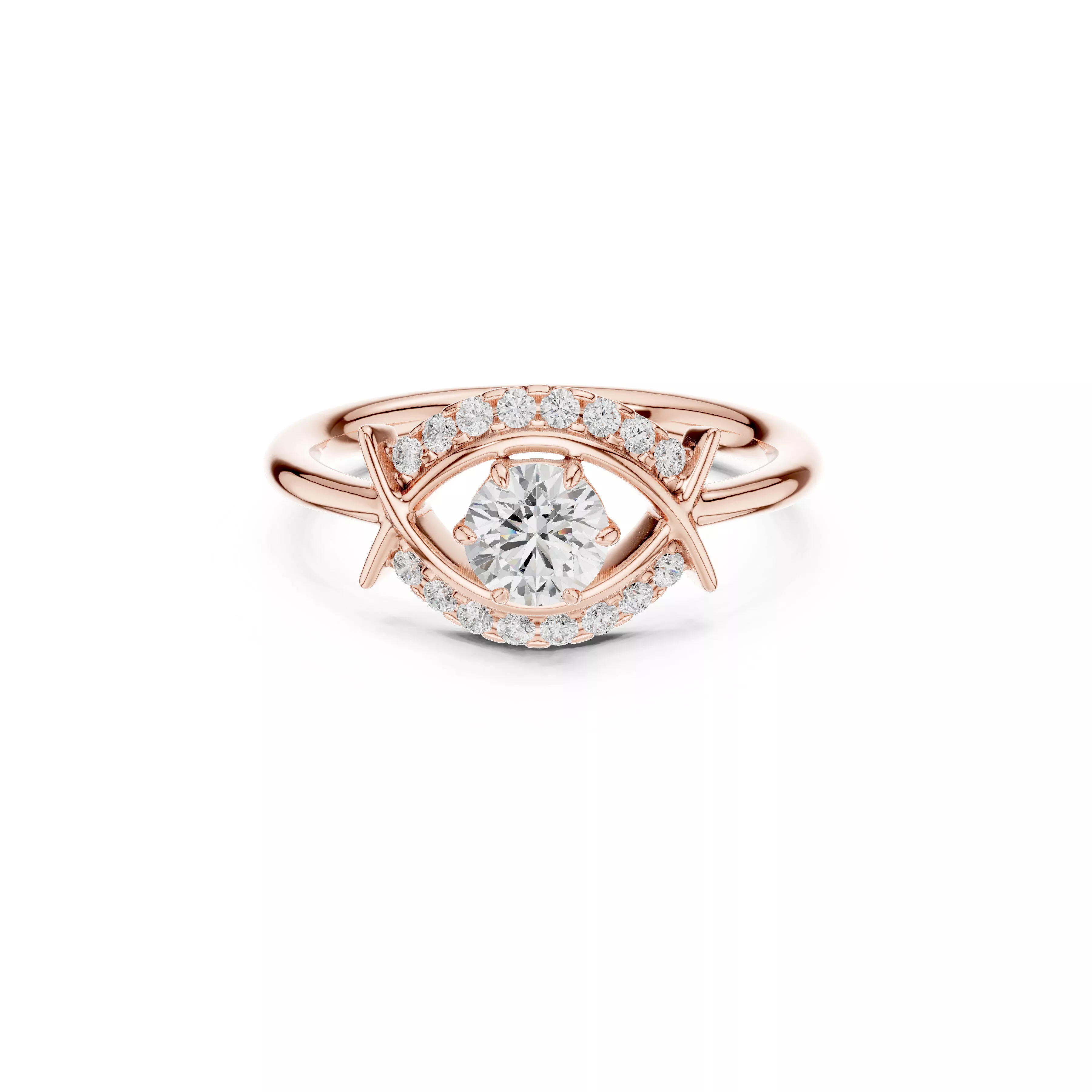 Custom Fine Jewelry Diamond Ring Gold Band STL 3DM 595 3D print model