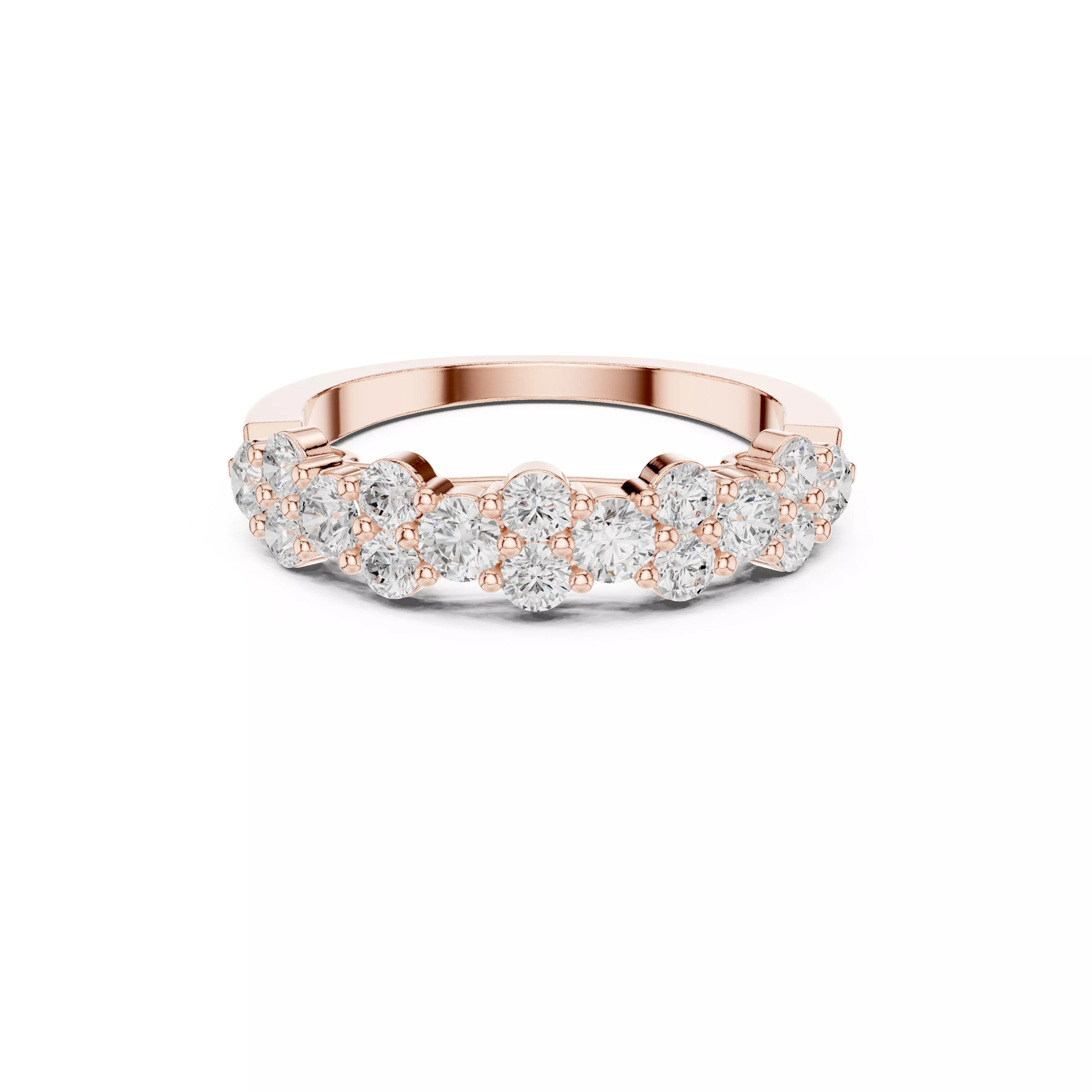 Custom Fine Jewelry Diamond Ring Gold Band STL 3DM 451 3D print model
