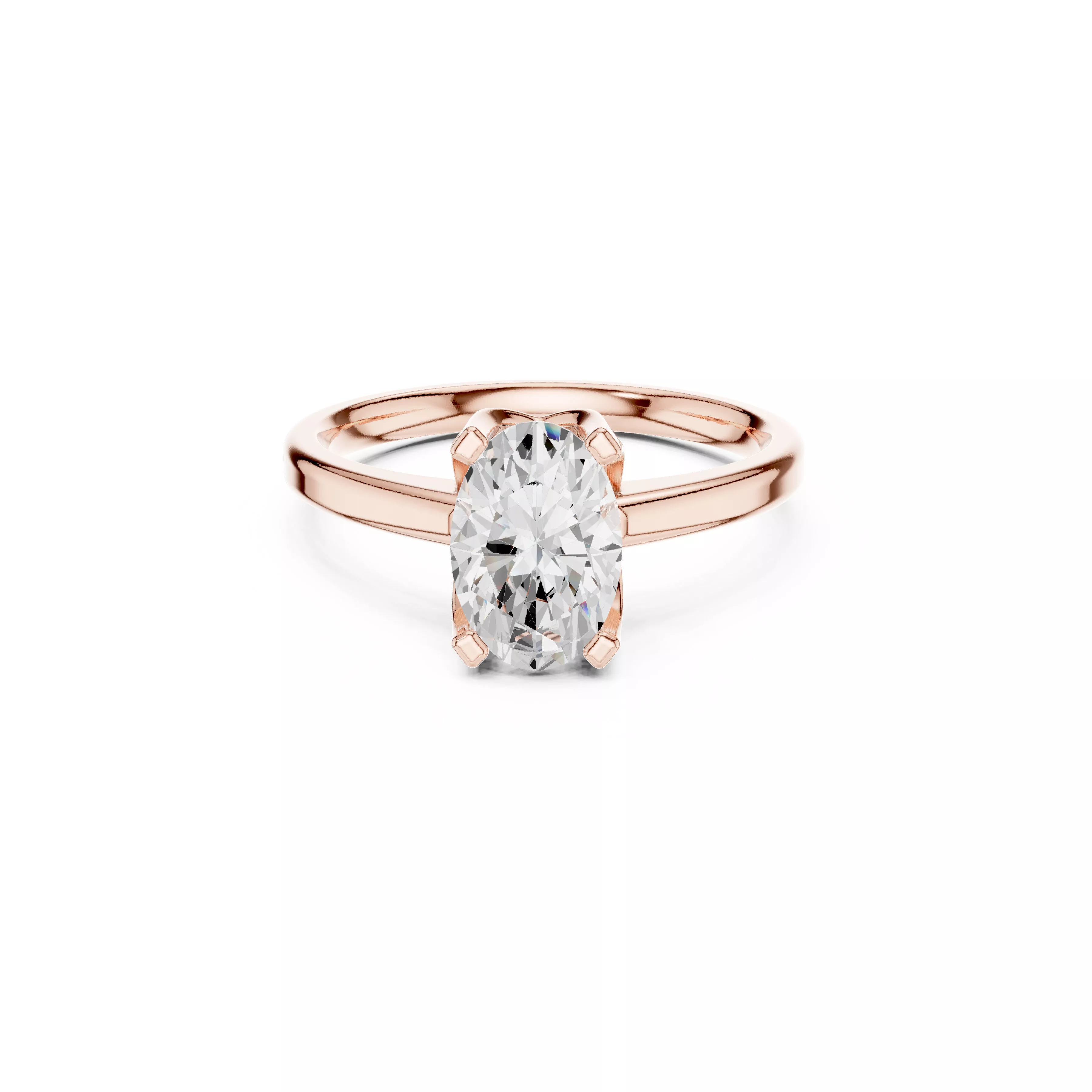 Custom Fine Jewelry Diamond Ring Gold Band STL 3DM 446 3D print model