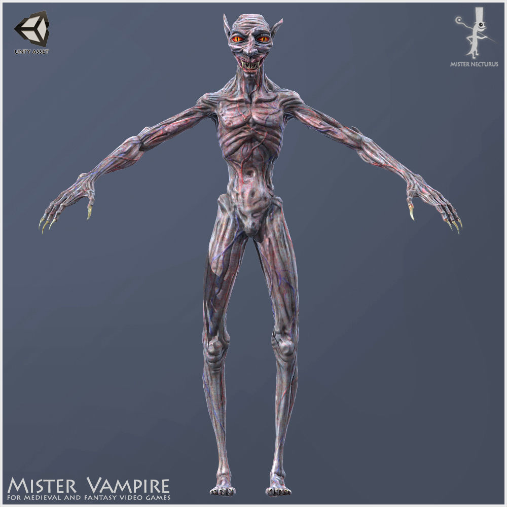 Mister Vampire Low-poly 3D model_6