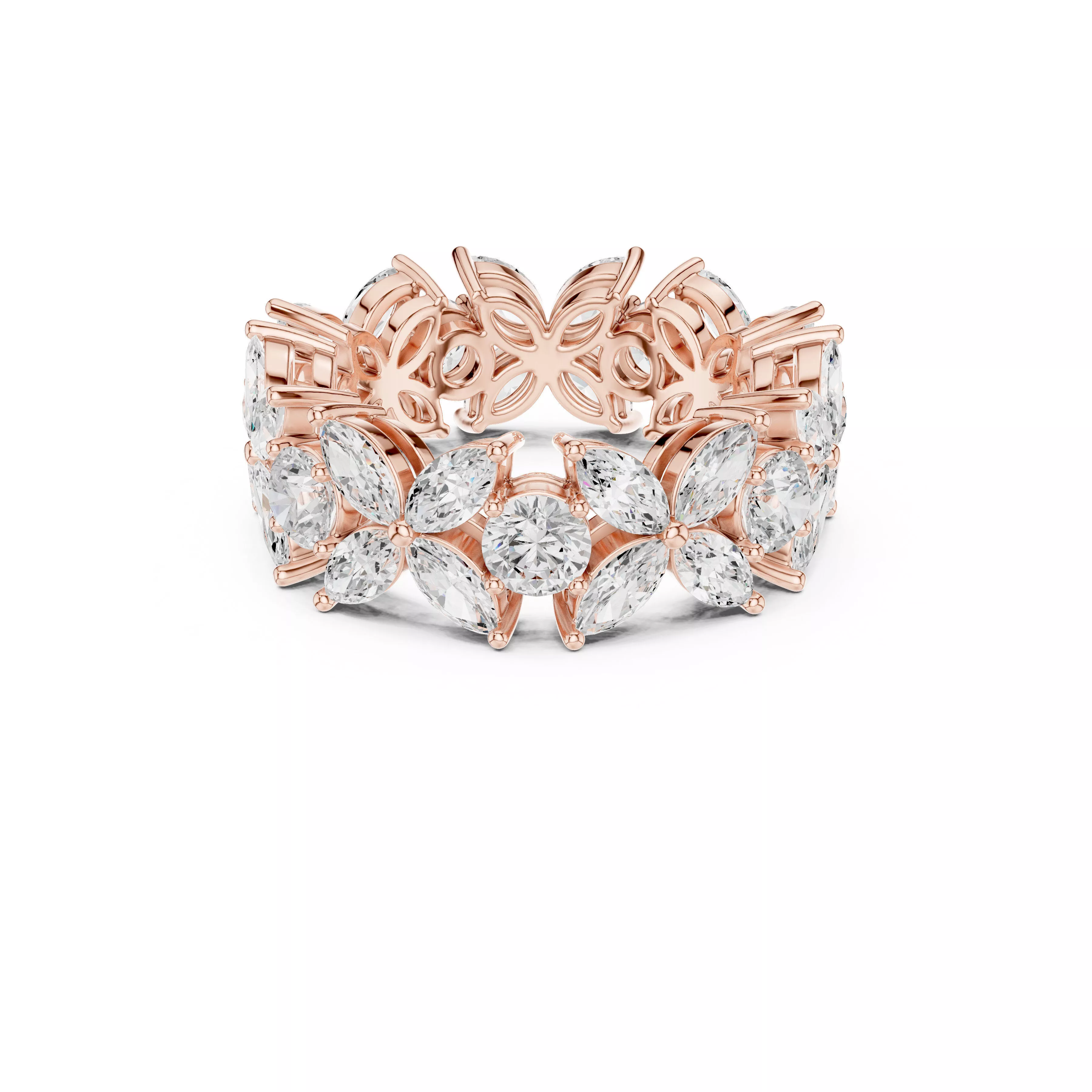 Custom Fine Jewelry Diamond Ring Gold Band STL 3DM 439 3D print model