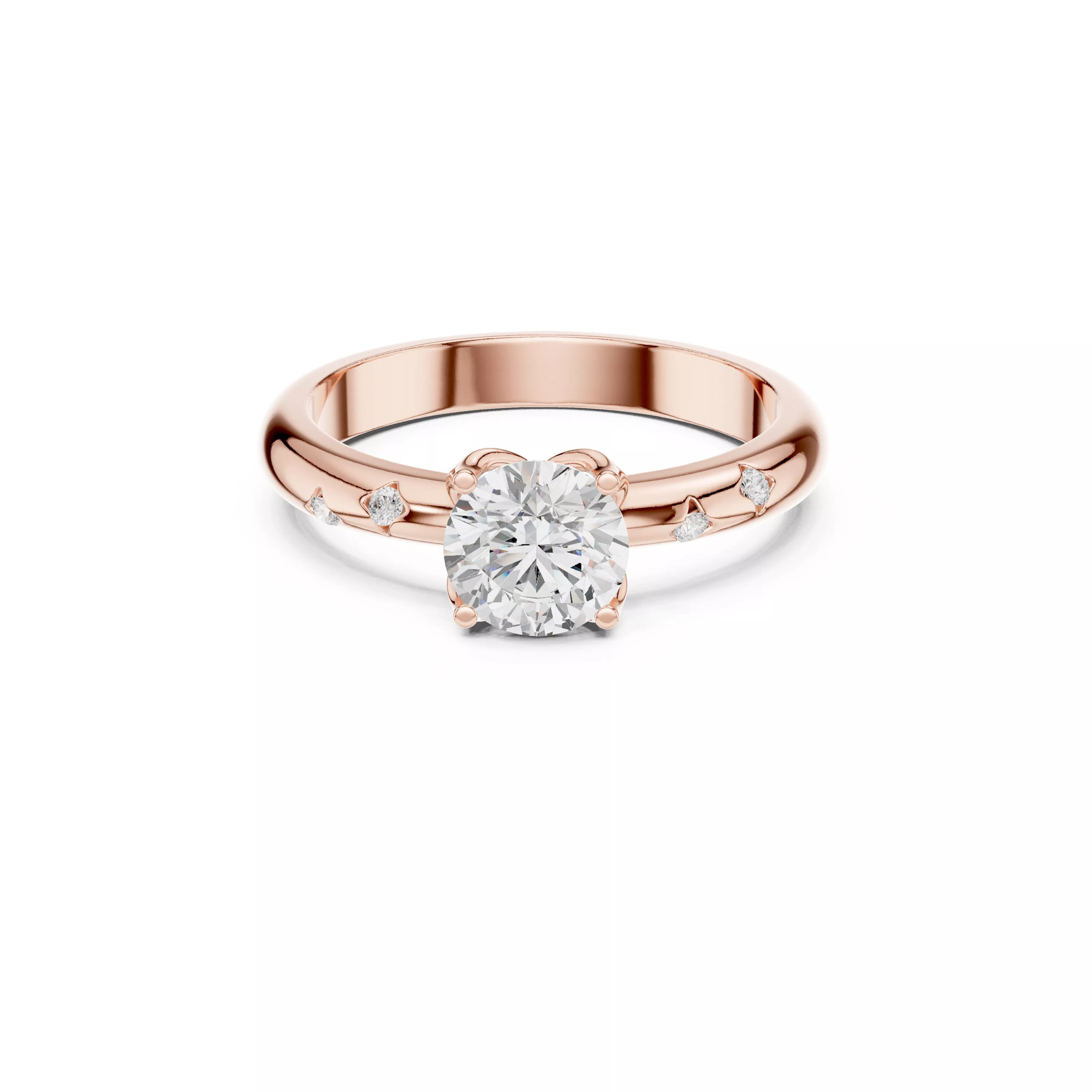 Custom Fine Jewelry Diamond Ring Gold Band STL 3DM 431 3D print model