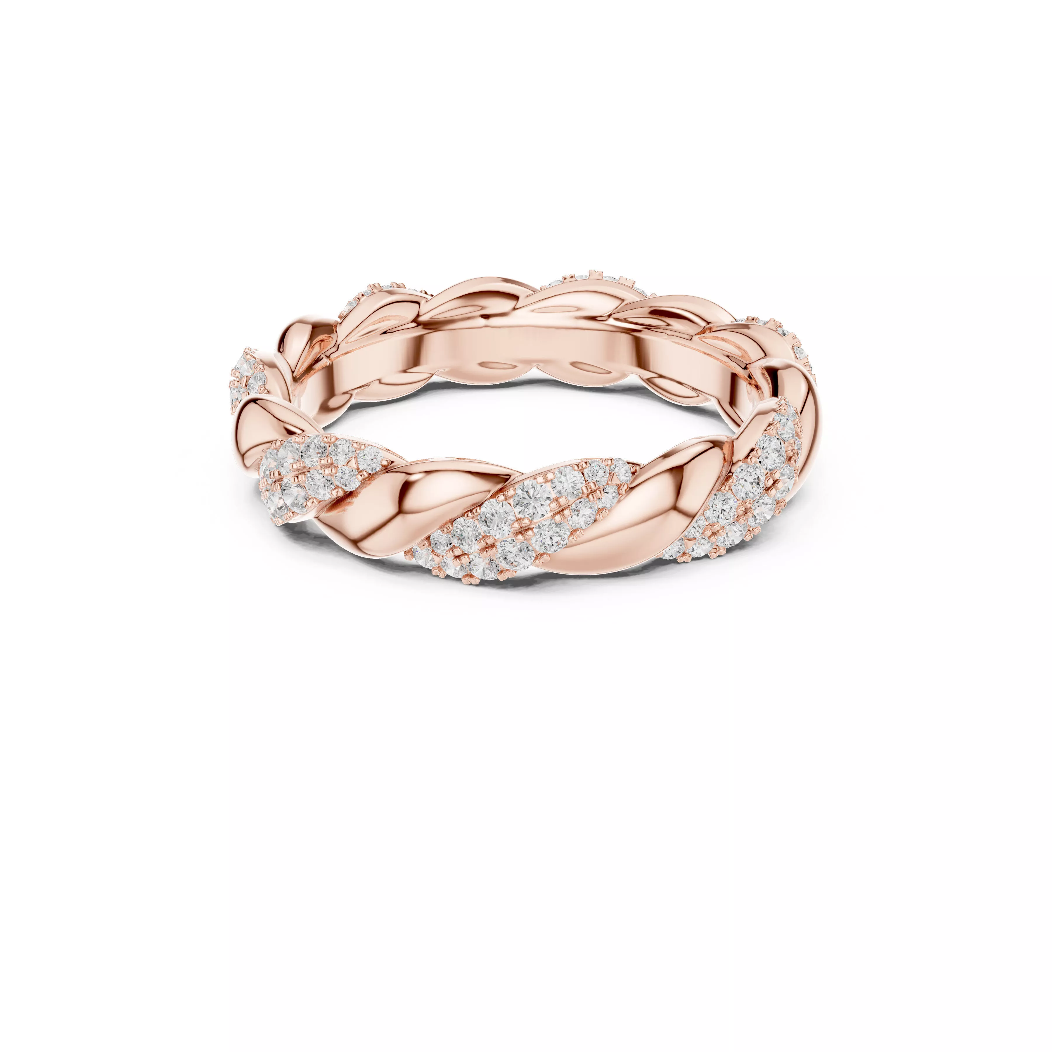 Custom Fine Jewelry Diamond Ring Gold Band STL 3DM 419 3D print model