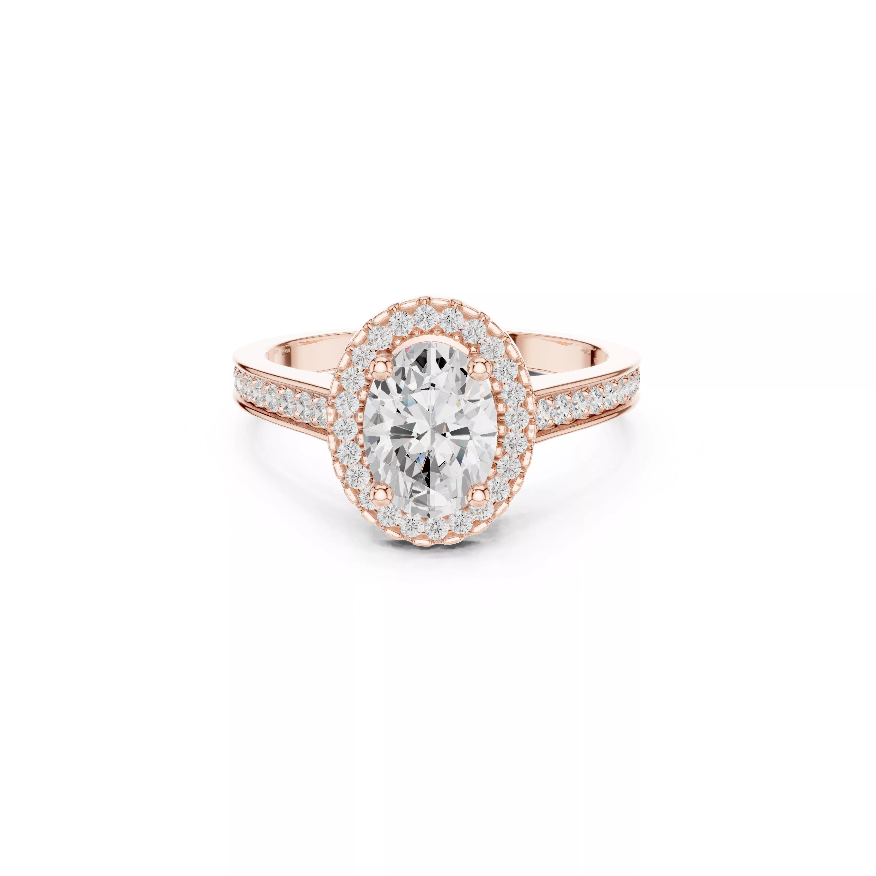 Custom Fine Jewelry Diamond Ring Gold Band STL 3DM 417 3D print model