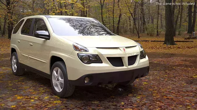 Pontiac Aztek 5-Door Utility Vehicle Beige Simplified 3D model 2