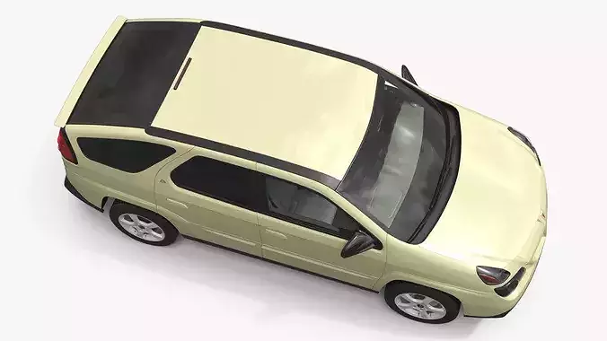 Pontiac Aztek 5-Door Utility Vehicle Beige Simplified 3D model 5