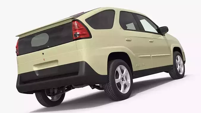 Pontiac Aztek 5-Door Utility Vehicle Beige Simplified 3D model 7