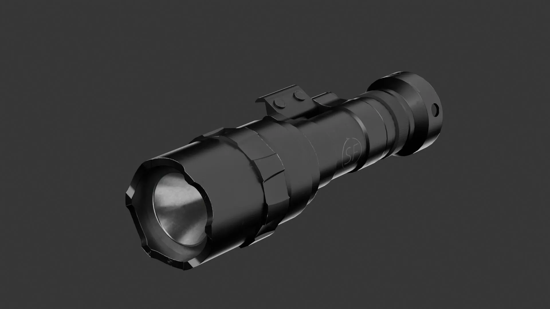 FREE Game Ready Tactical Flashlight Free low-poly 3D model
