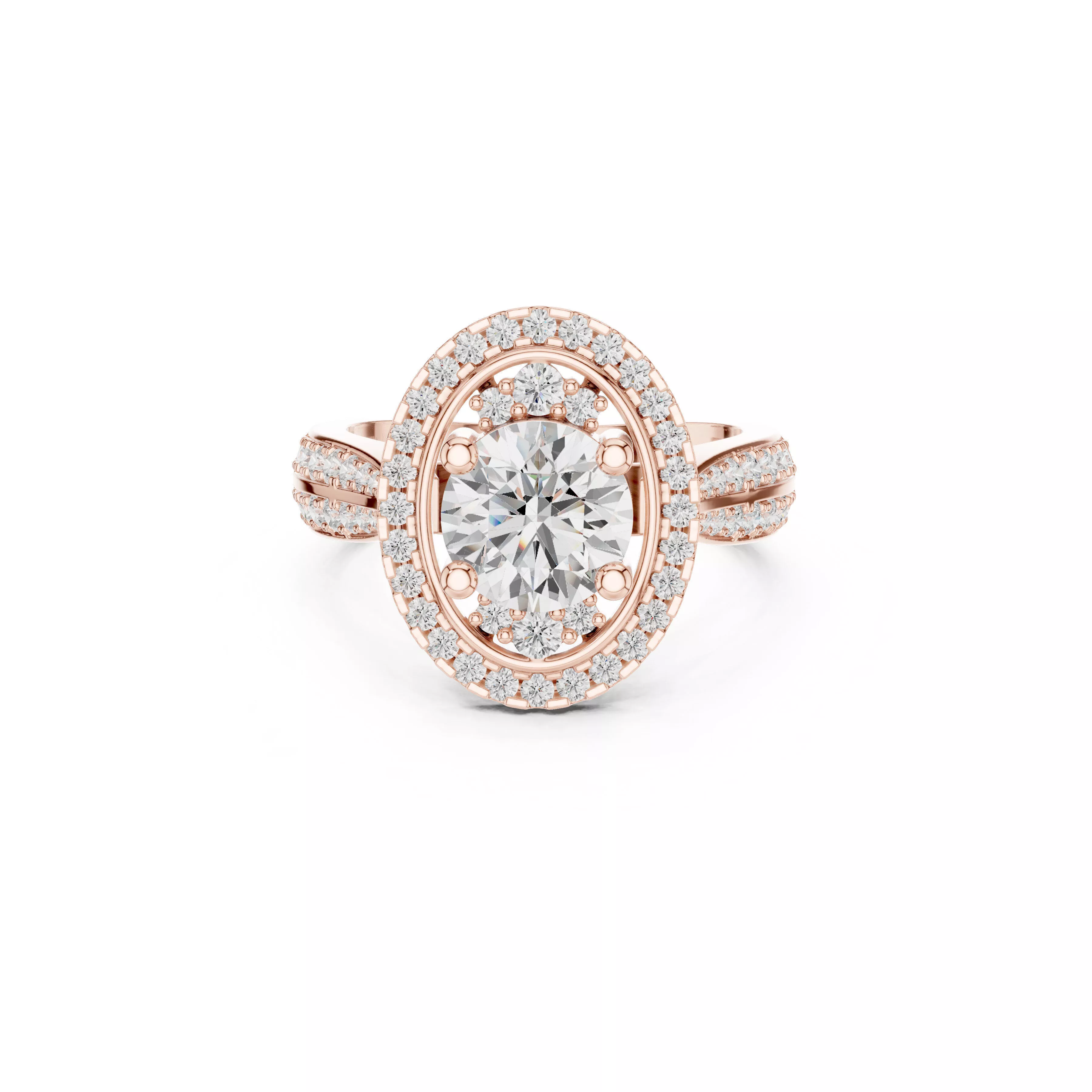Custom Fine Jewelry Diamond Ring Gold Band STL 3DM 401 3D print model