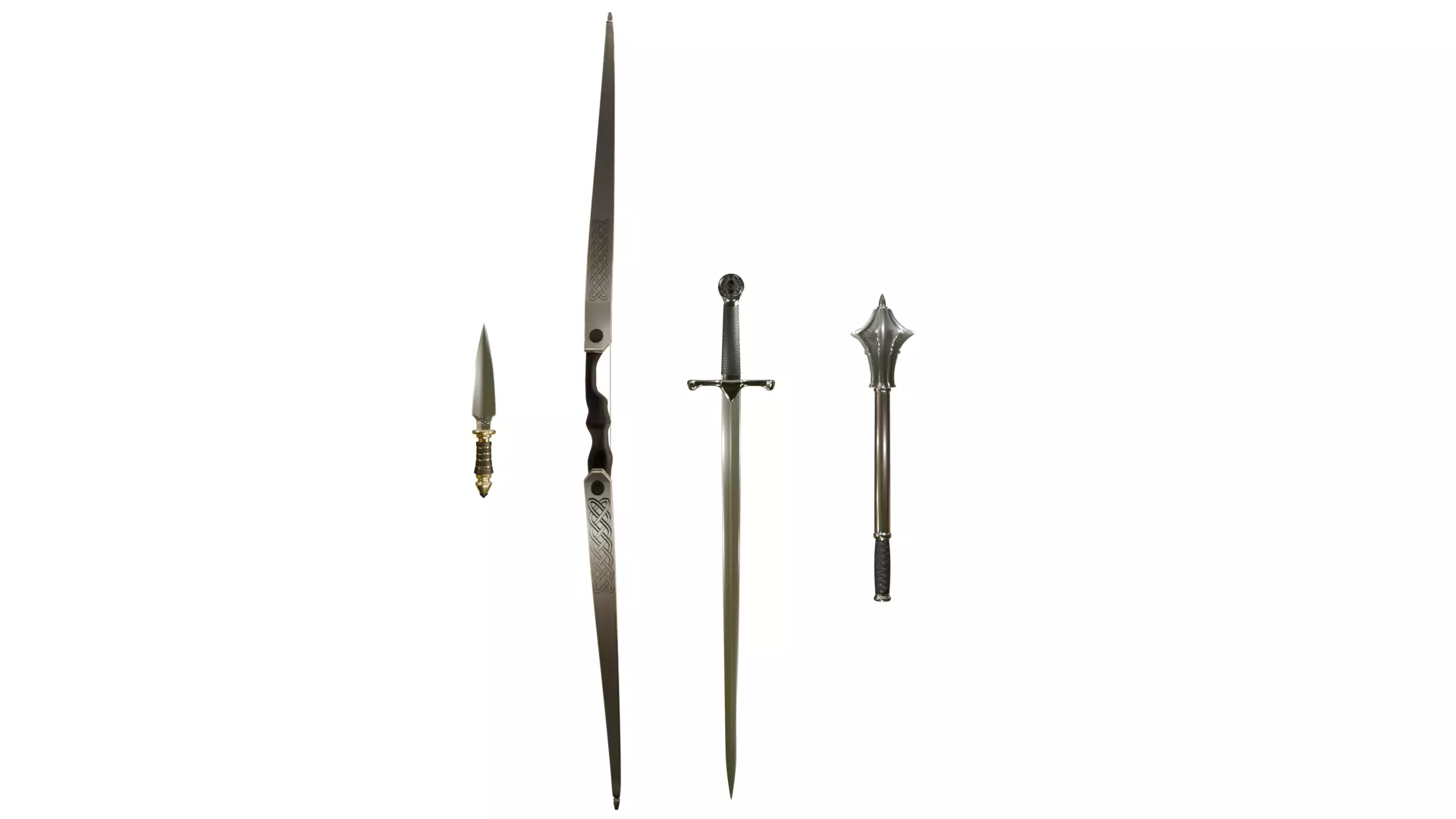 High Quality Celtic Weapon Pack 3D model