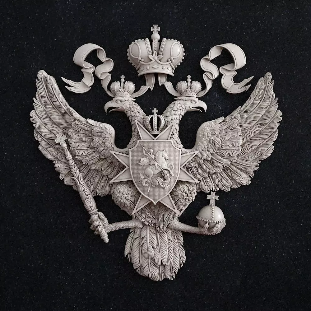 Coat of arms of Russia 3D print model_0
