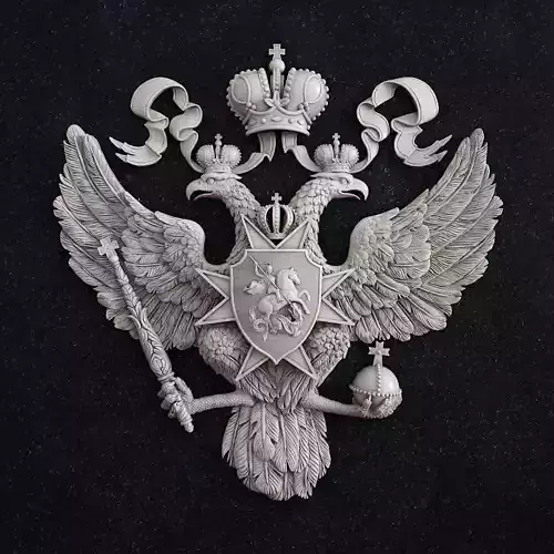 Coat of arms of Russia 3D print model