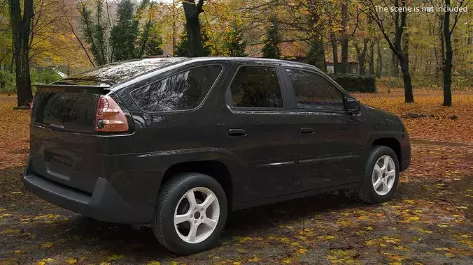 Utility Family Crossover Black Simplified 3D model 3