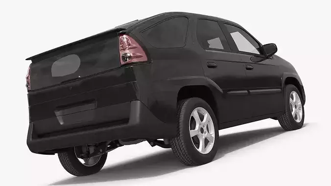 Utility Family Crossover Black Simplified 3D model 7