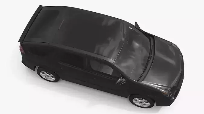 Utility Family Crossover Black Simplified 3D model 5