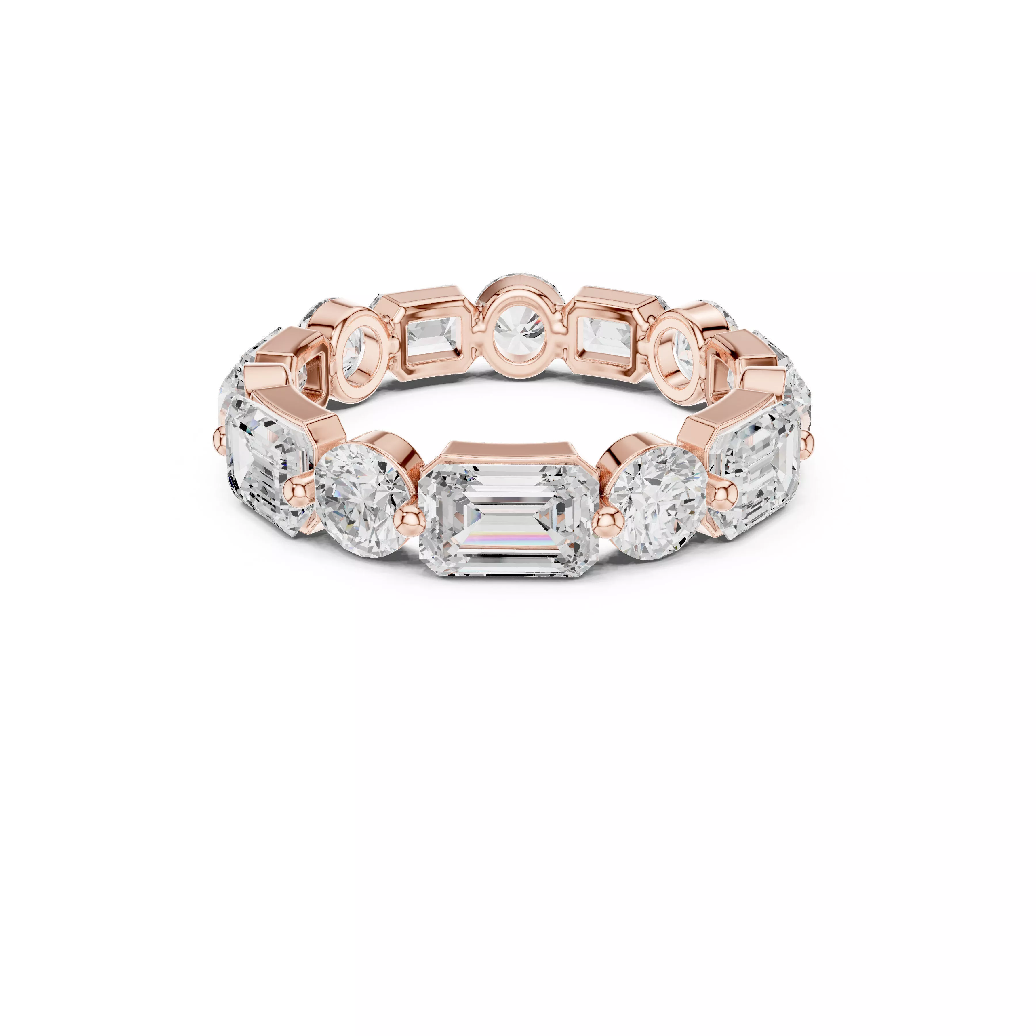 Custom Fine Jewelry Diamond Ring Gold Band STL 3DM 393 3D print model